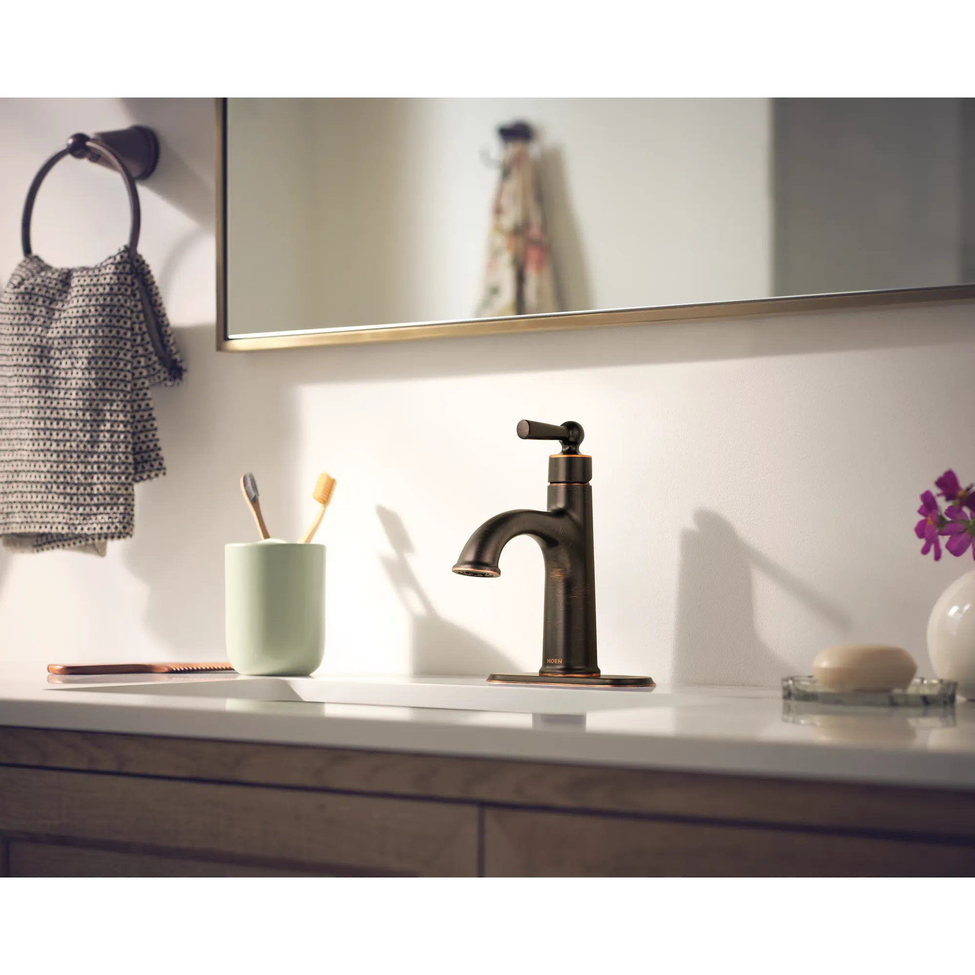 Caldwell Chrome one-handle high arc bathroom faucet - Image 12