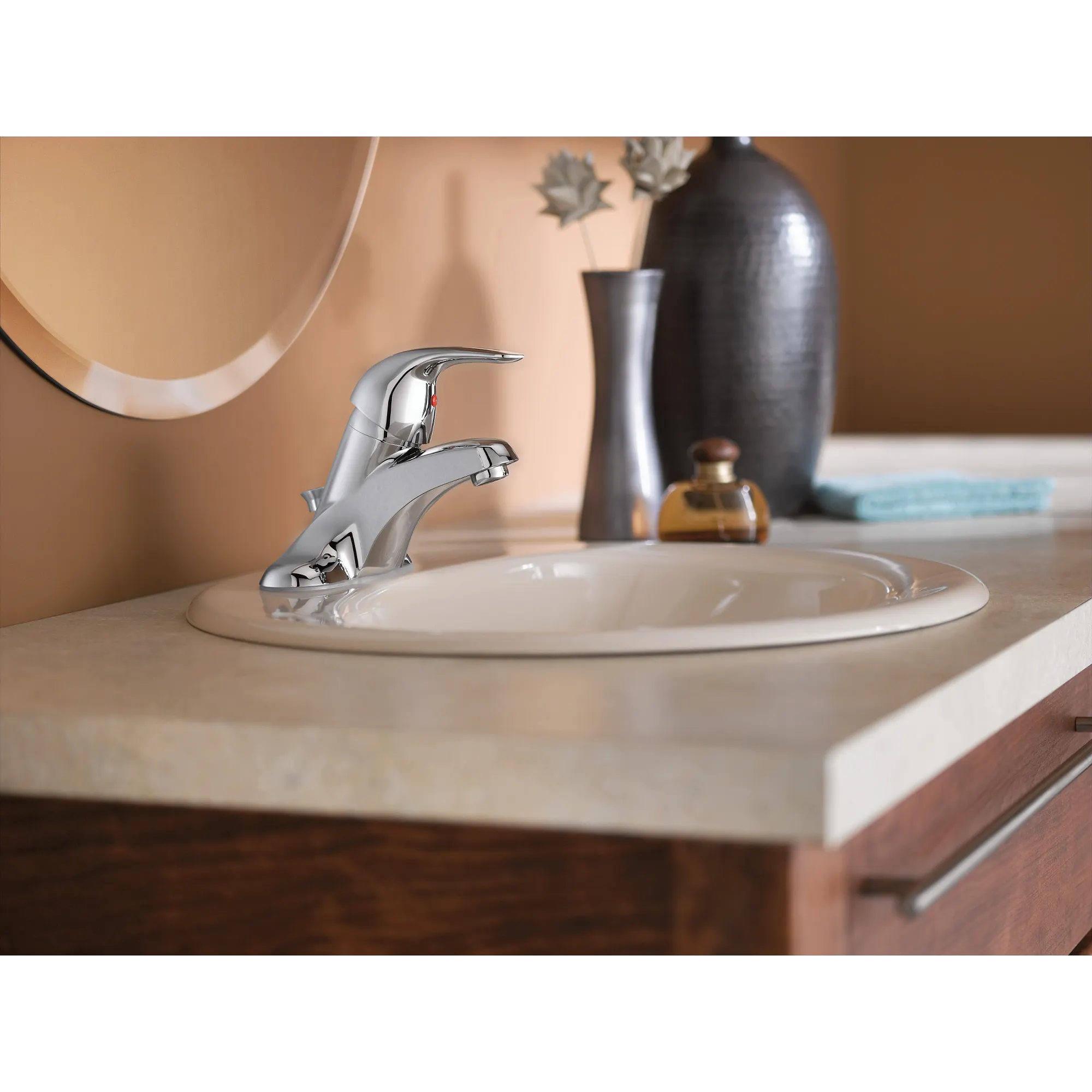 Adler Chrome one-handle low arc bathroom faucet - Image 7