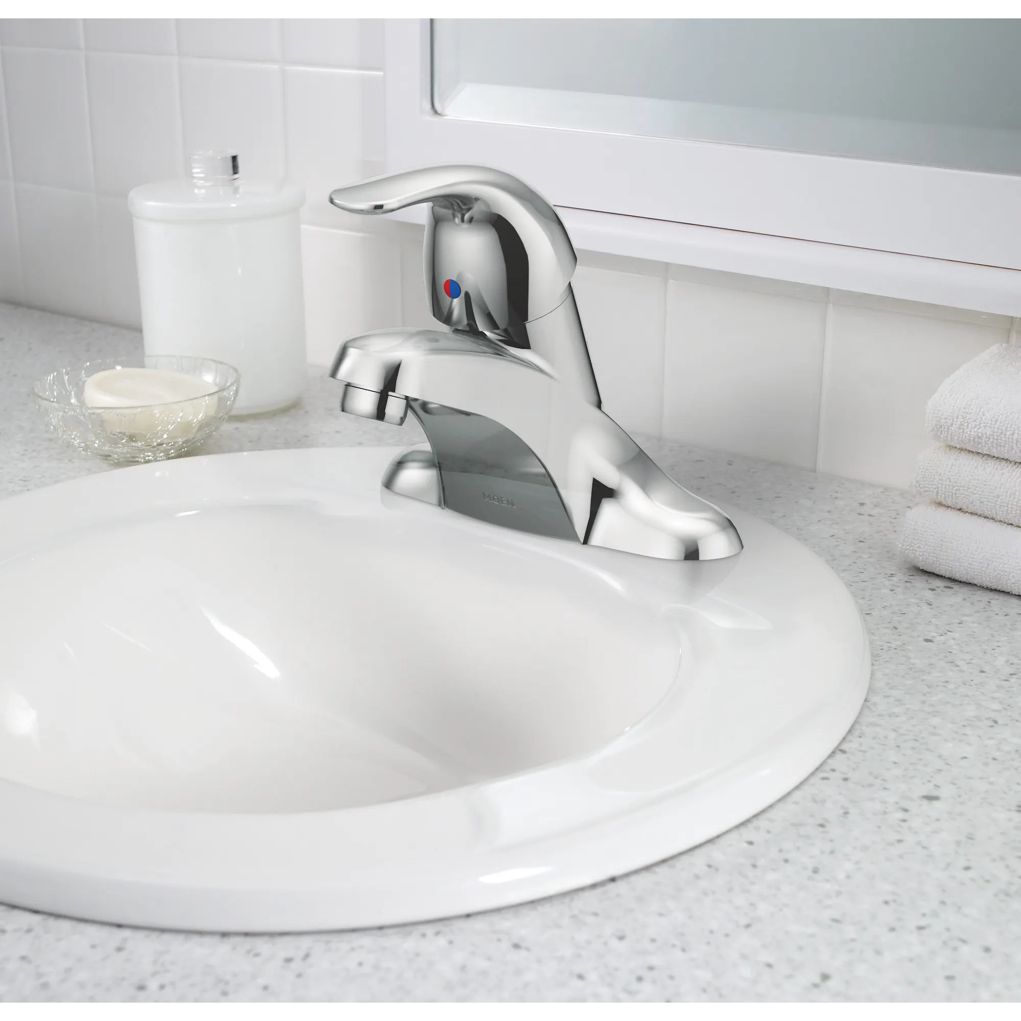 Adler Chrome one-handle low arc bathroom faucet - Image 9