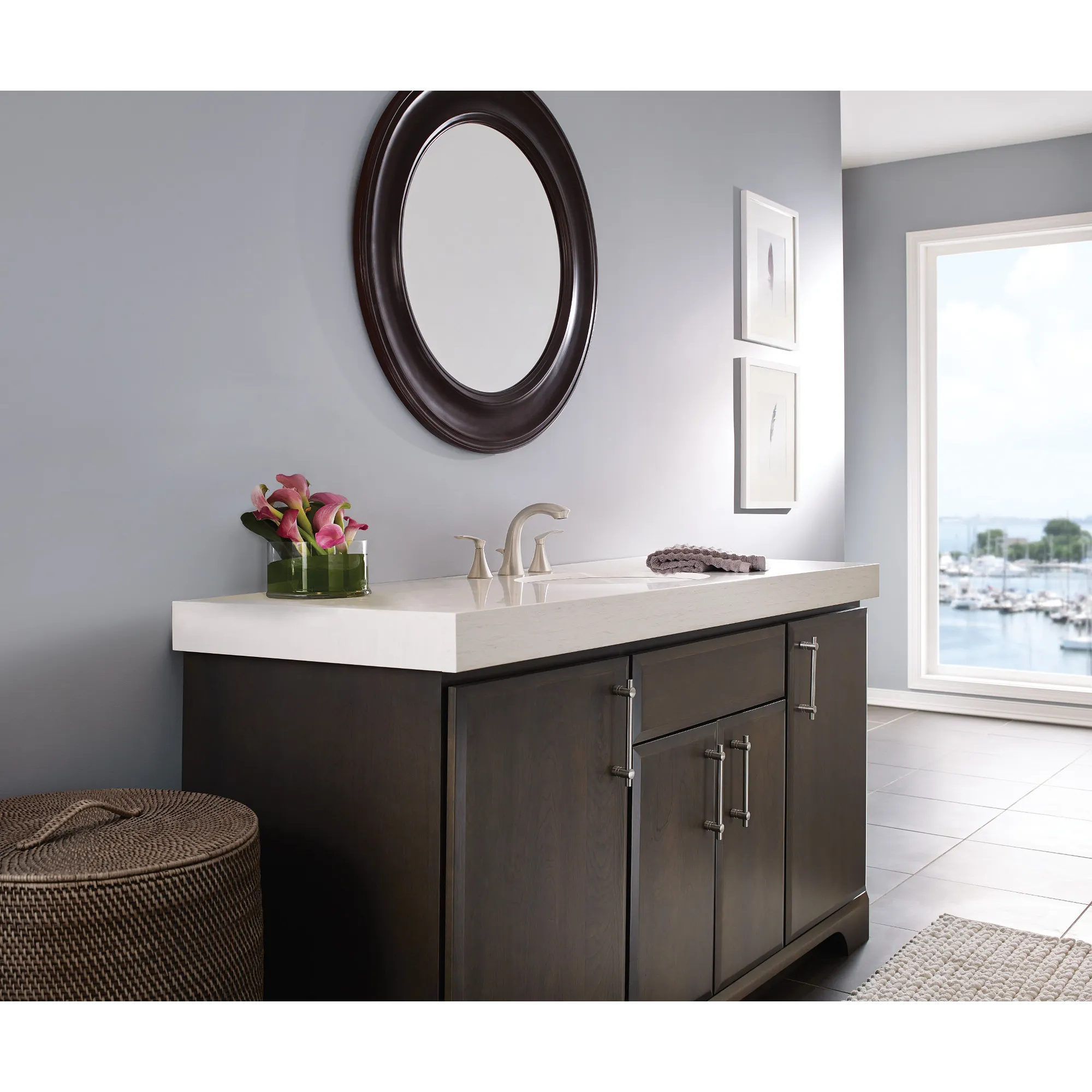 Darcy Chrome two-handle high arc bathroom faucet - Image 5