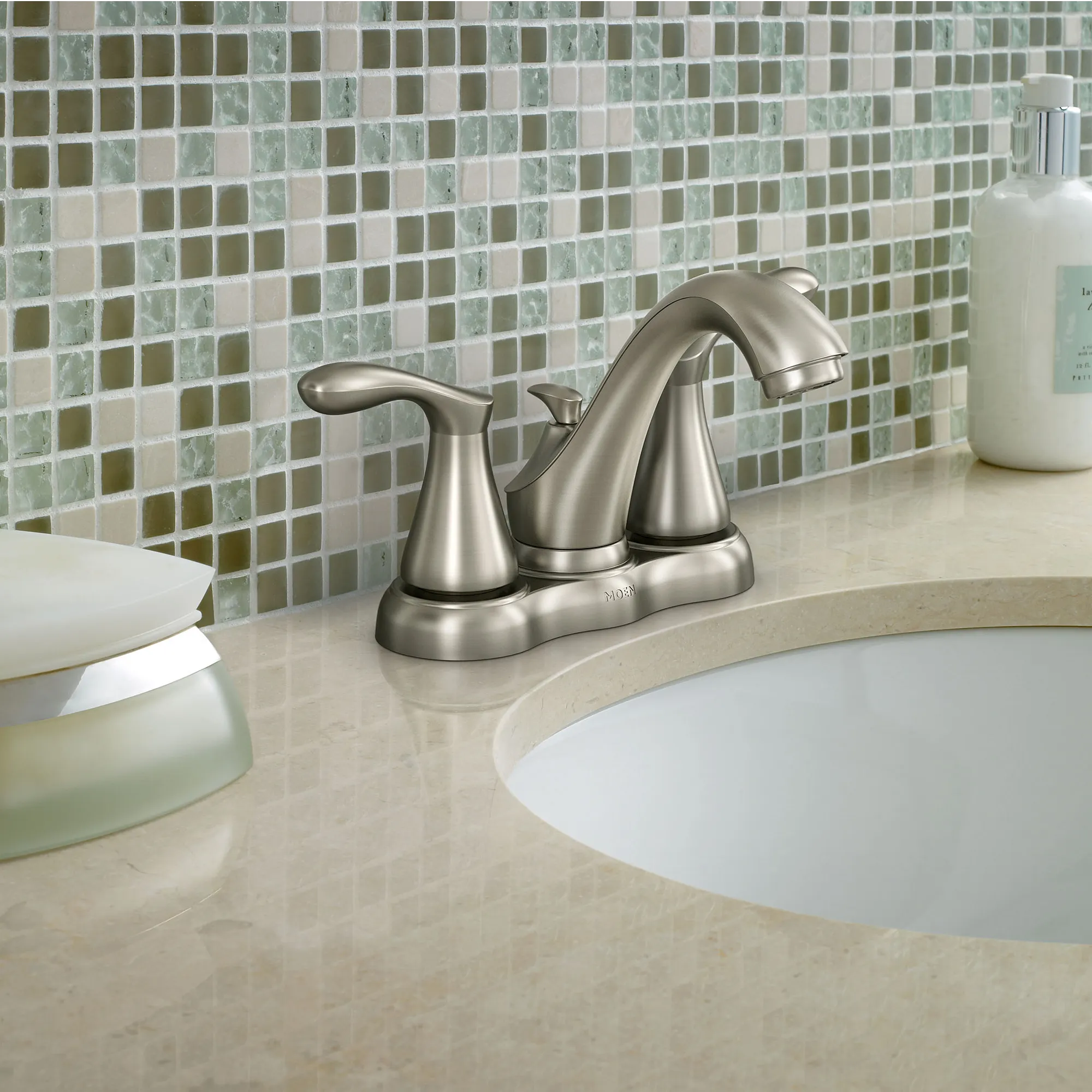 Varese Chrome two-handle high arc bathroom faucet - Image 5