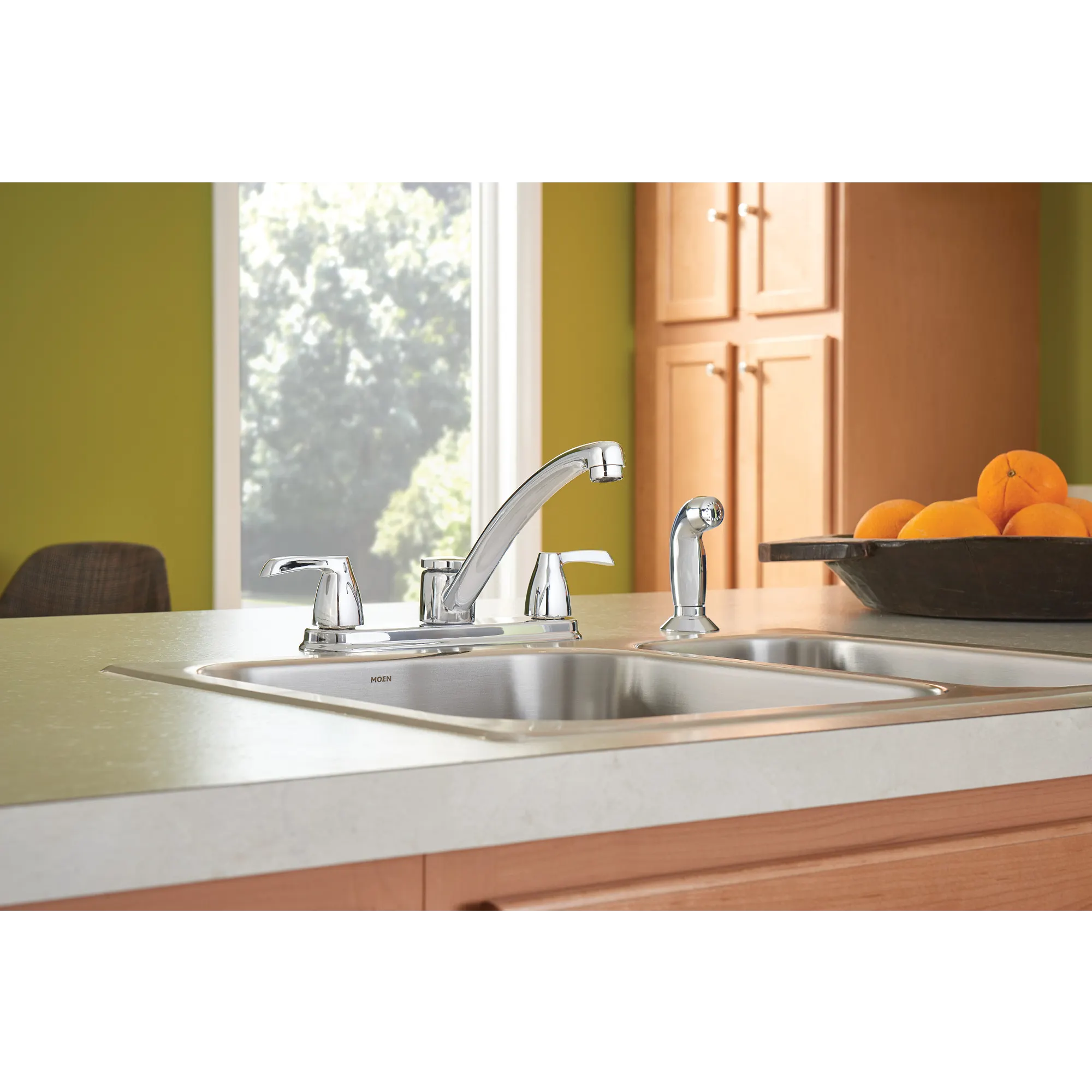 Adler Two-handle Low Arc Kitchen Faucet With Optional Knob Or Lever Handles - Image 5