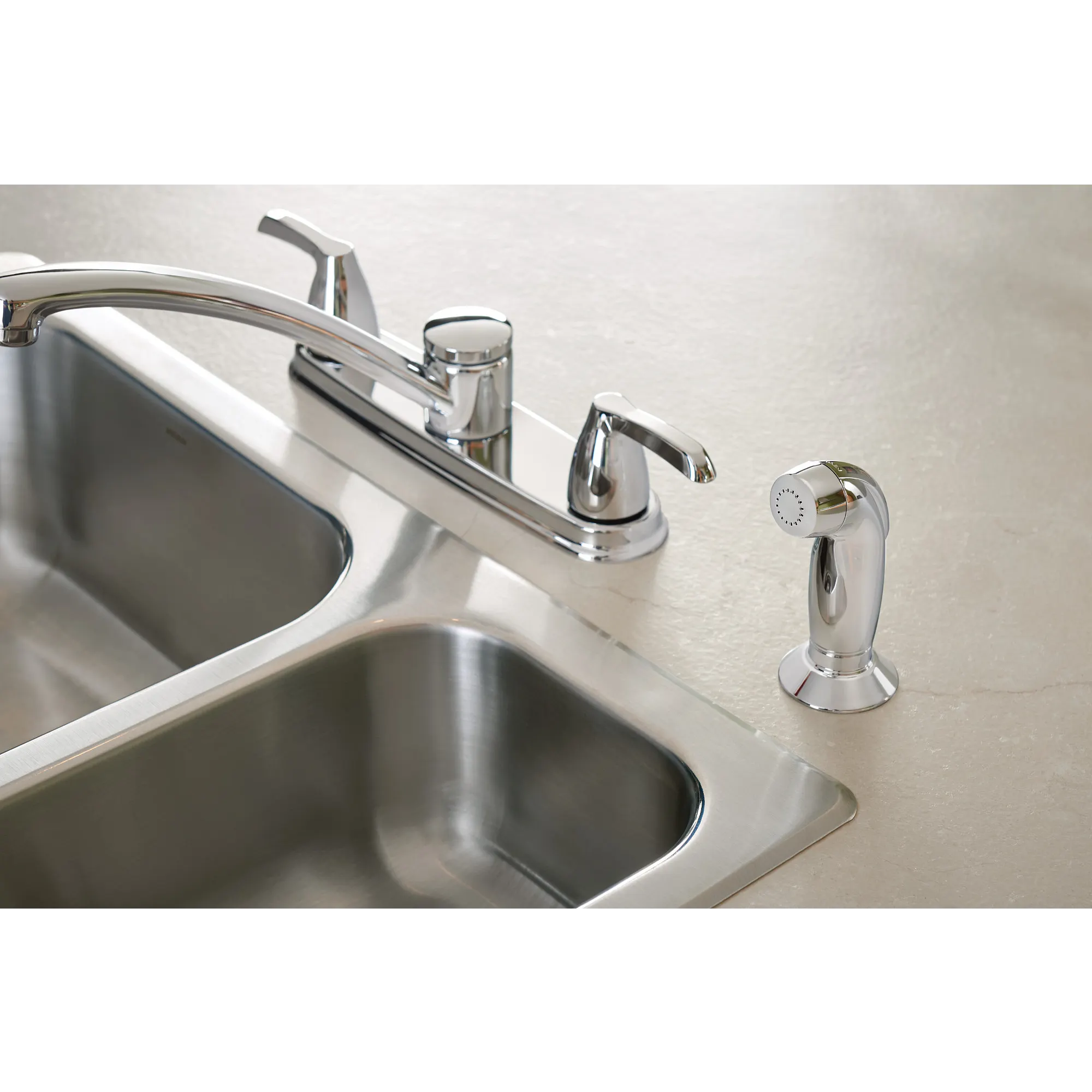 Adler Two-handle Low Arc Kitchen Faucet With Optional Knob Or Lever Handles - Image 7