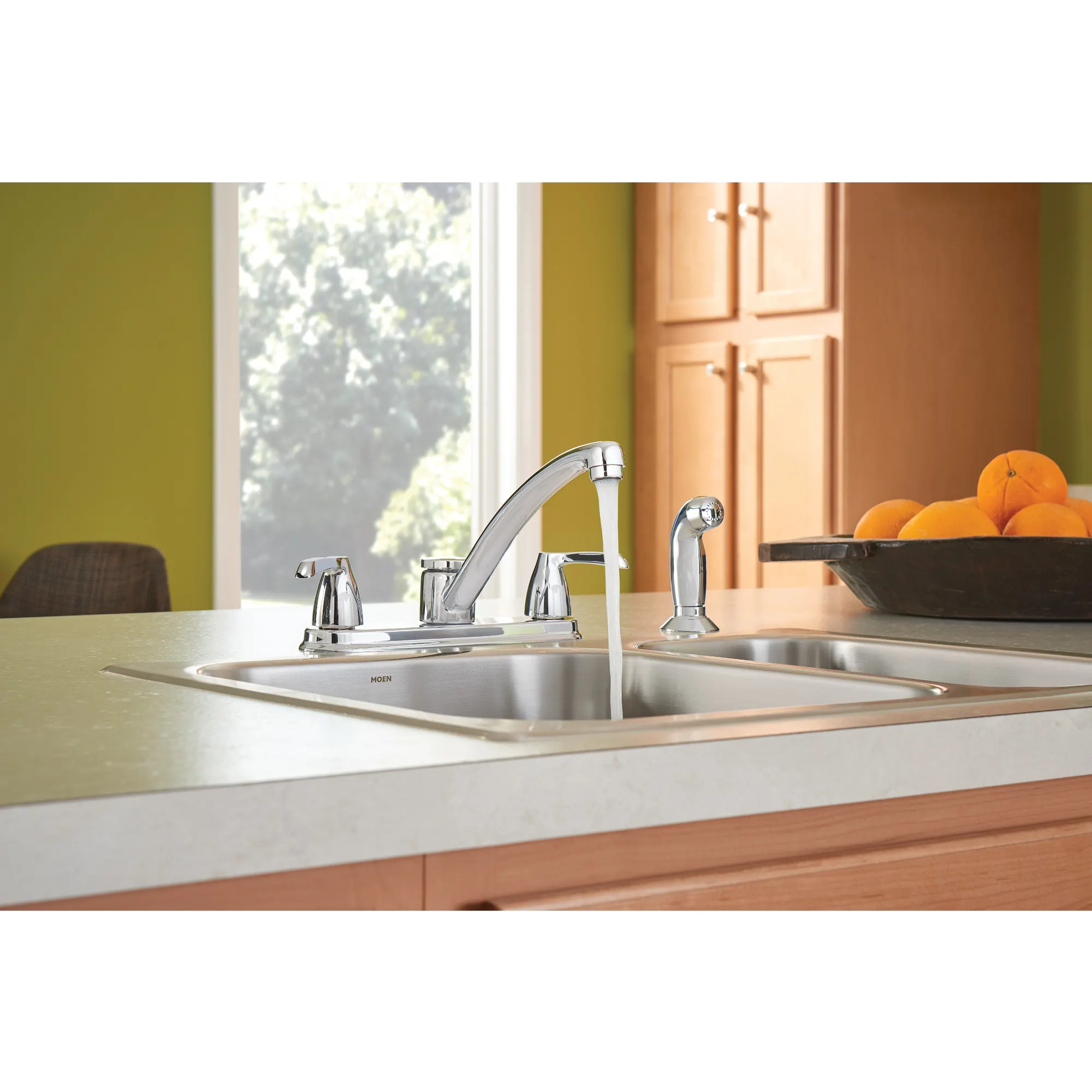 Adler Two-handle Low Arc Kitchen Faucet With Optional Knob Or Lever Handles - Image 9