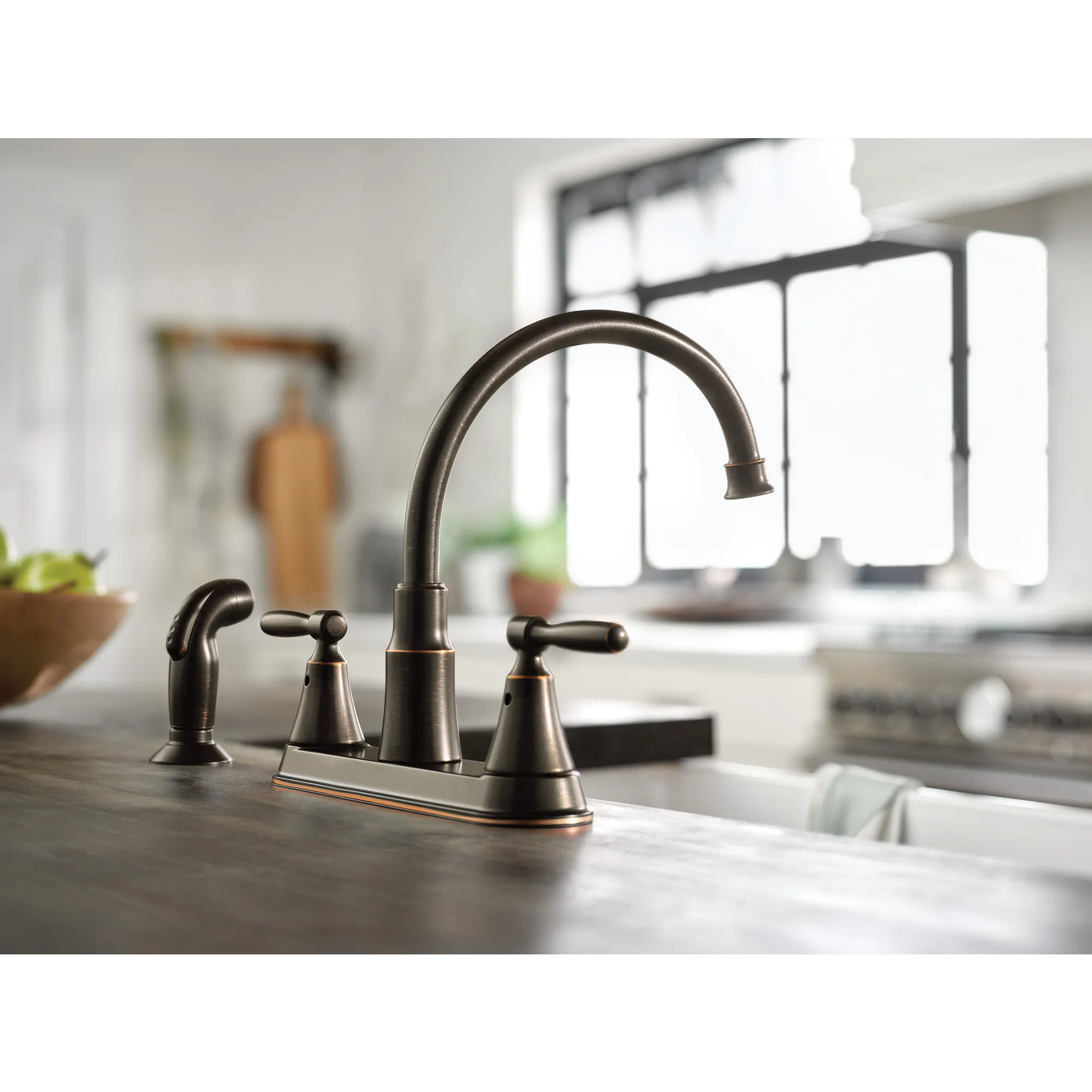 Hutchinson Two-Handle High Arc Kitchen Faucet - Image 8