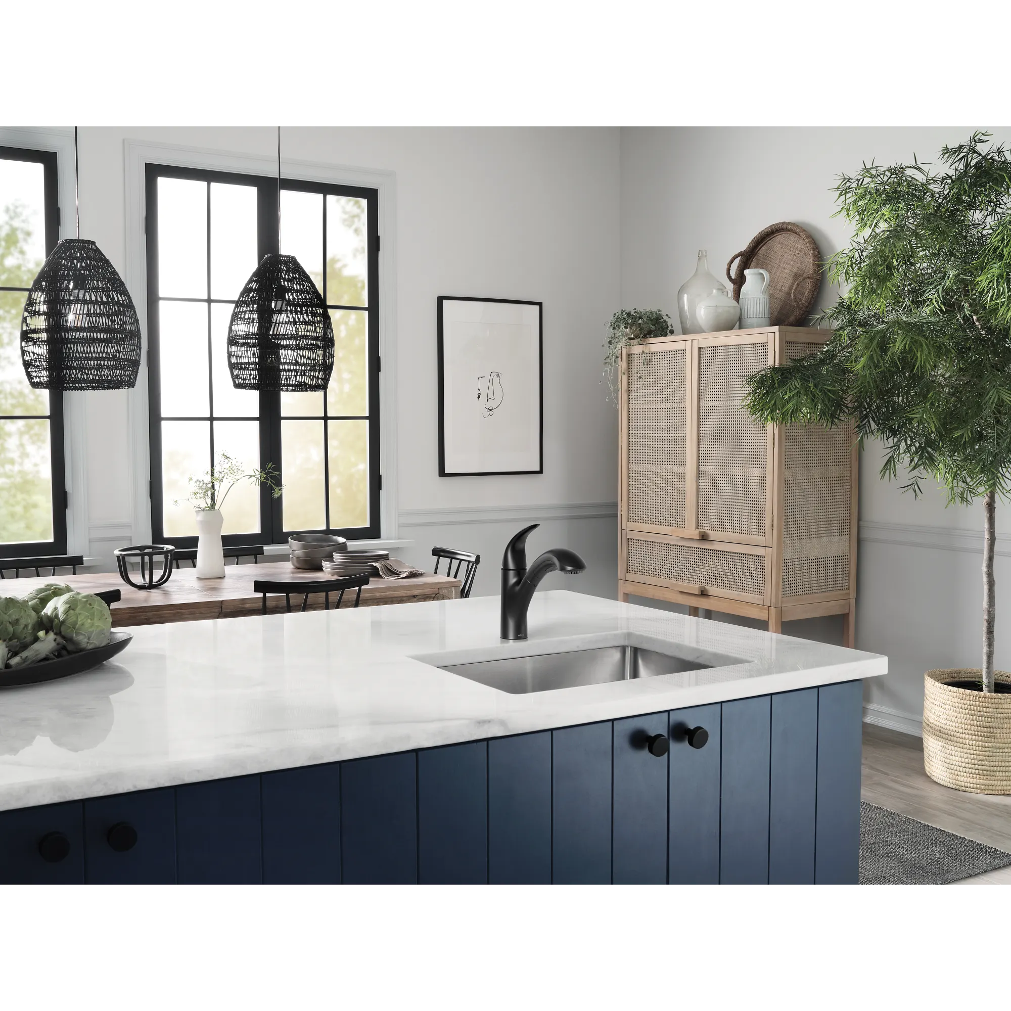 Bokeh Chrome one-handle pullout kitchen faucet - Image 12