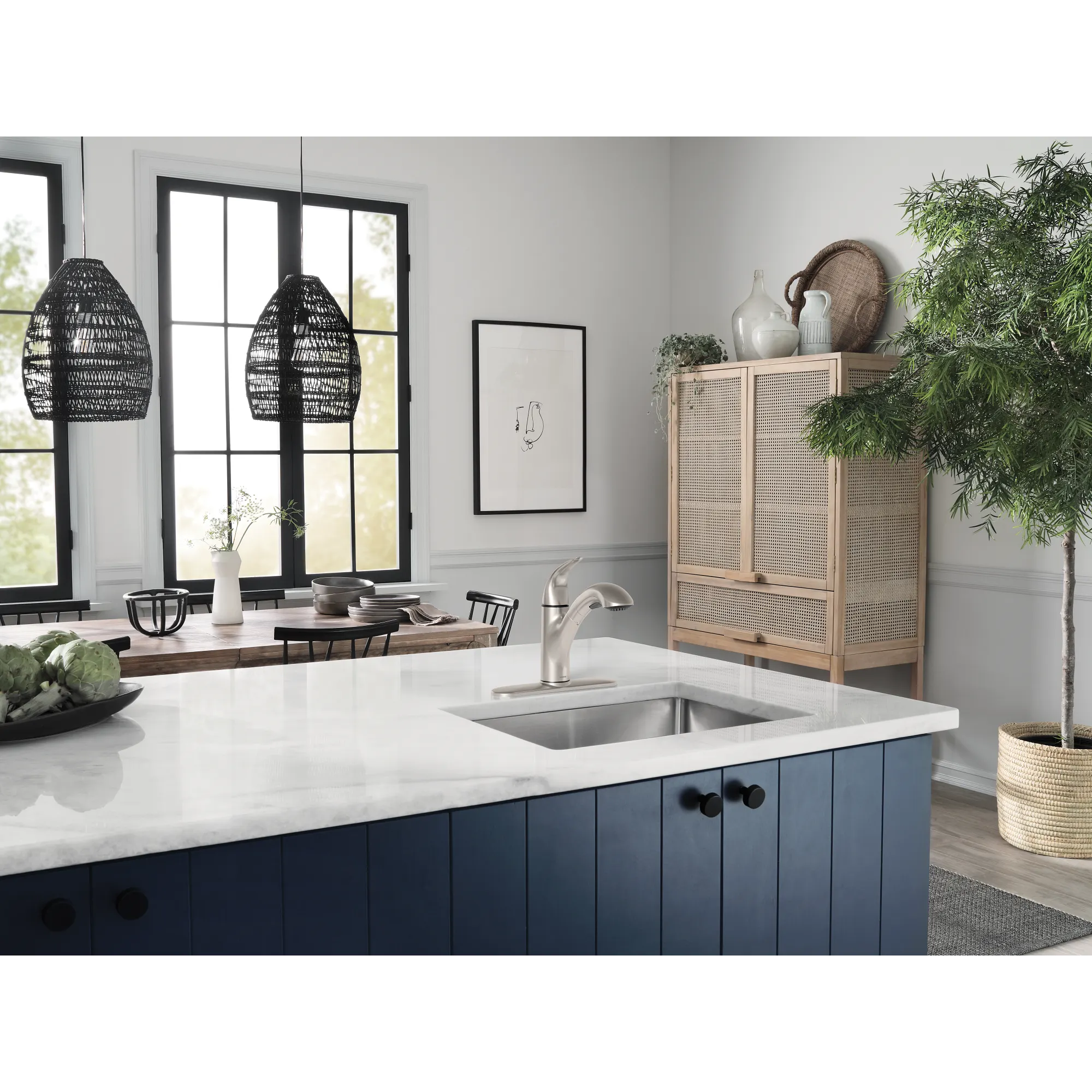 Bokeh Chrome one-handle pullout kitchen faucet - Image 18