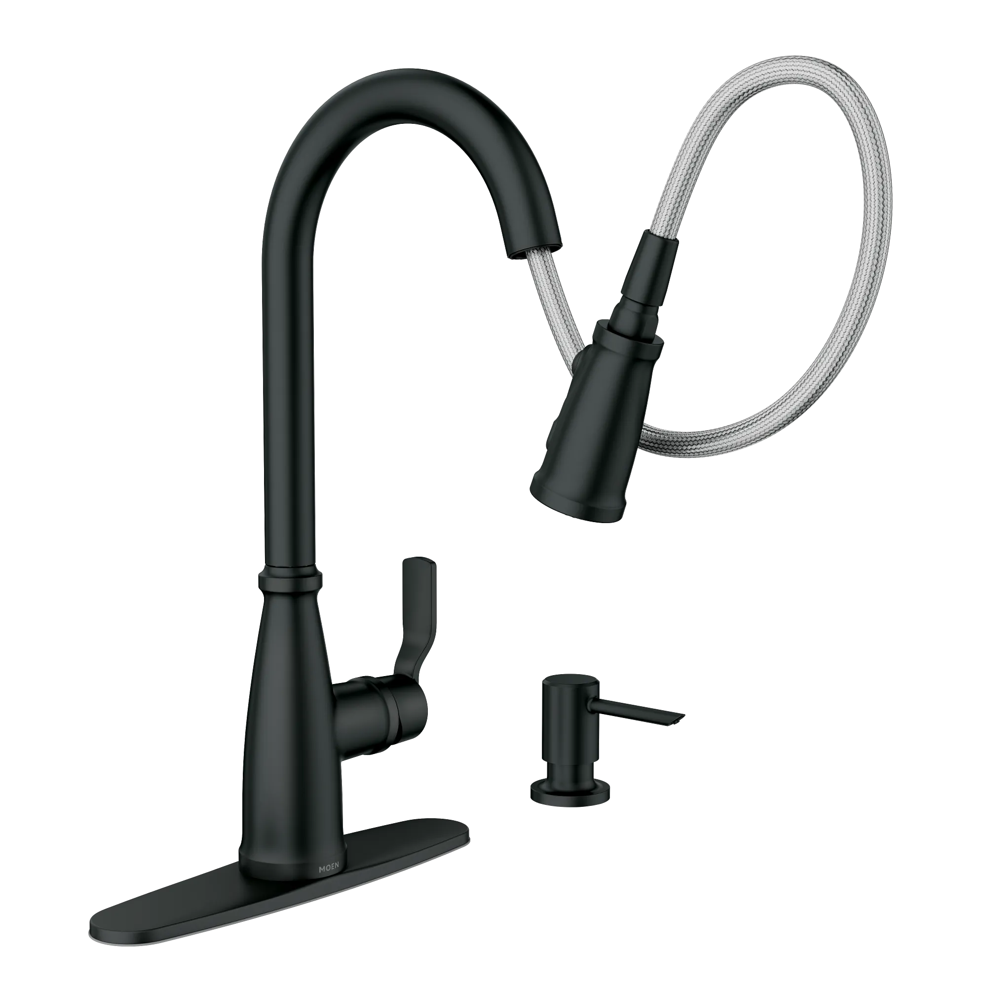 Nolia One-Handle High Arc Pulldown Kitchen Faucet - Image 12