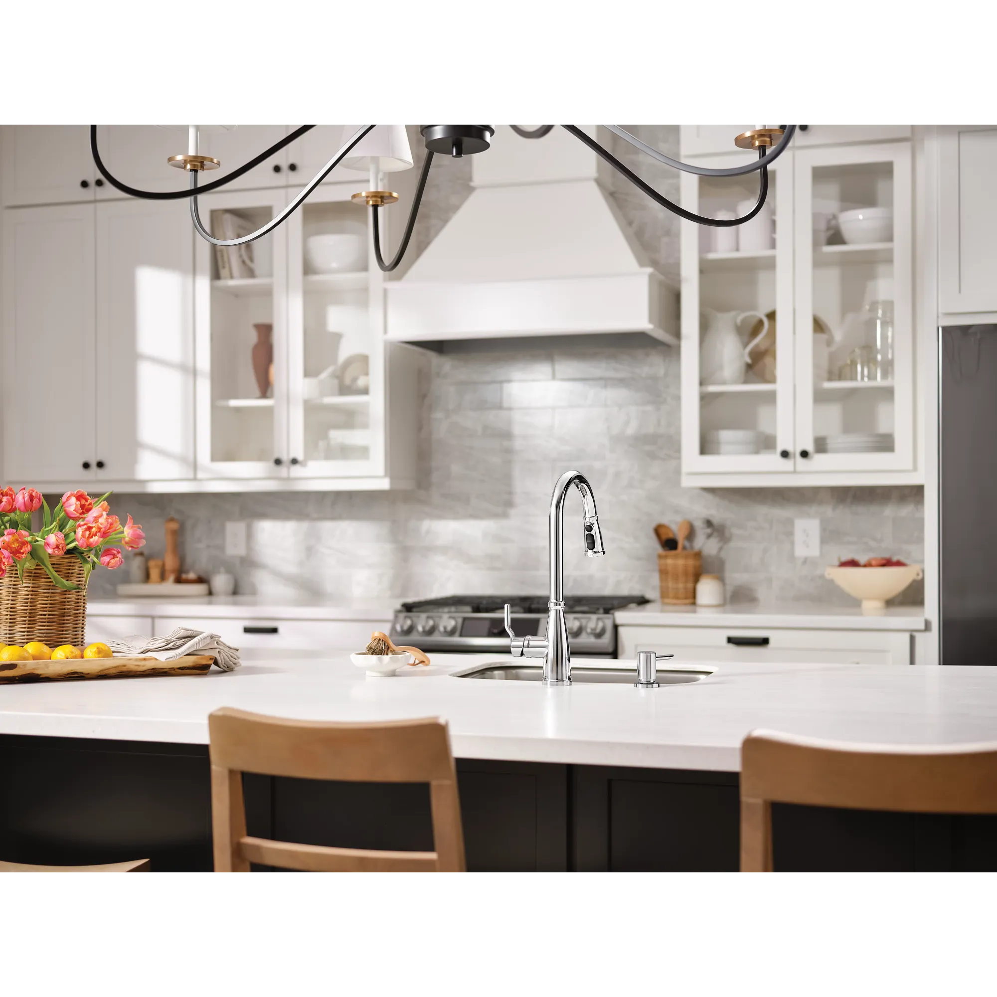 Nolia One-Handle High Arc Pulldown Kitchen Faucet - Image 2