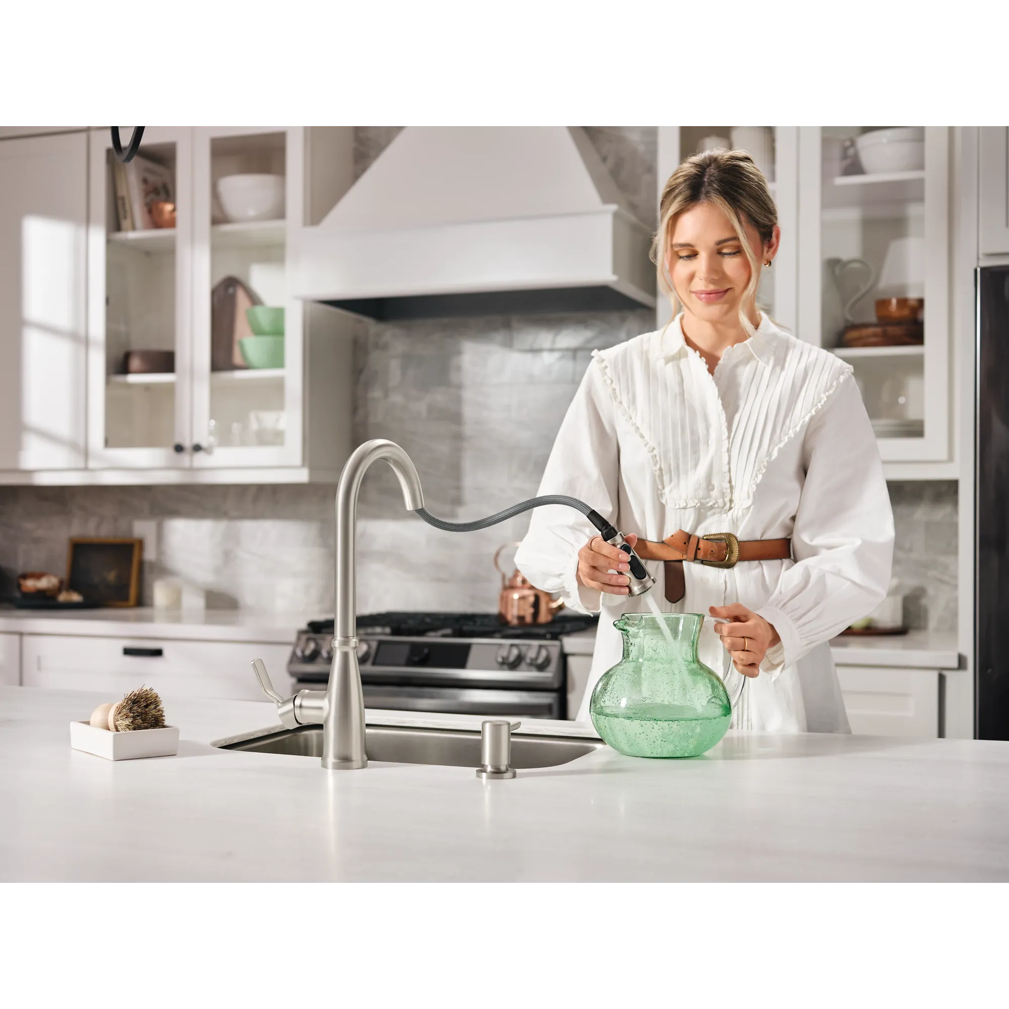 Nolia One-Handle High Arc Pulldown Kitchen Faucet - Image 21