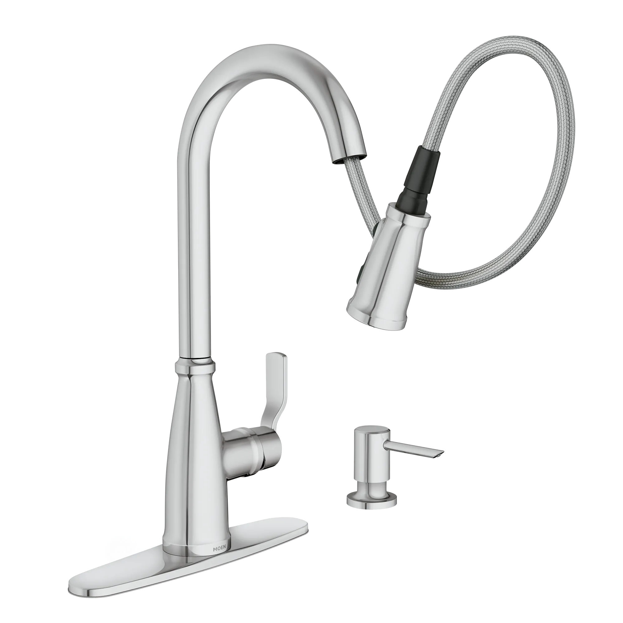 Nolia One-Handle High Arc Pulldown Kitchen Faucet - Image 6