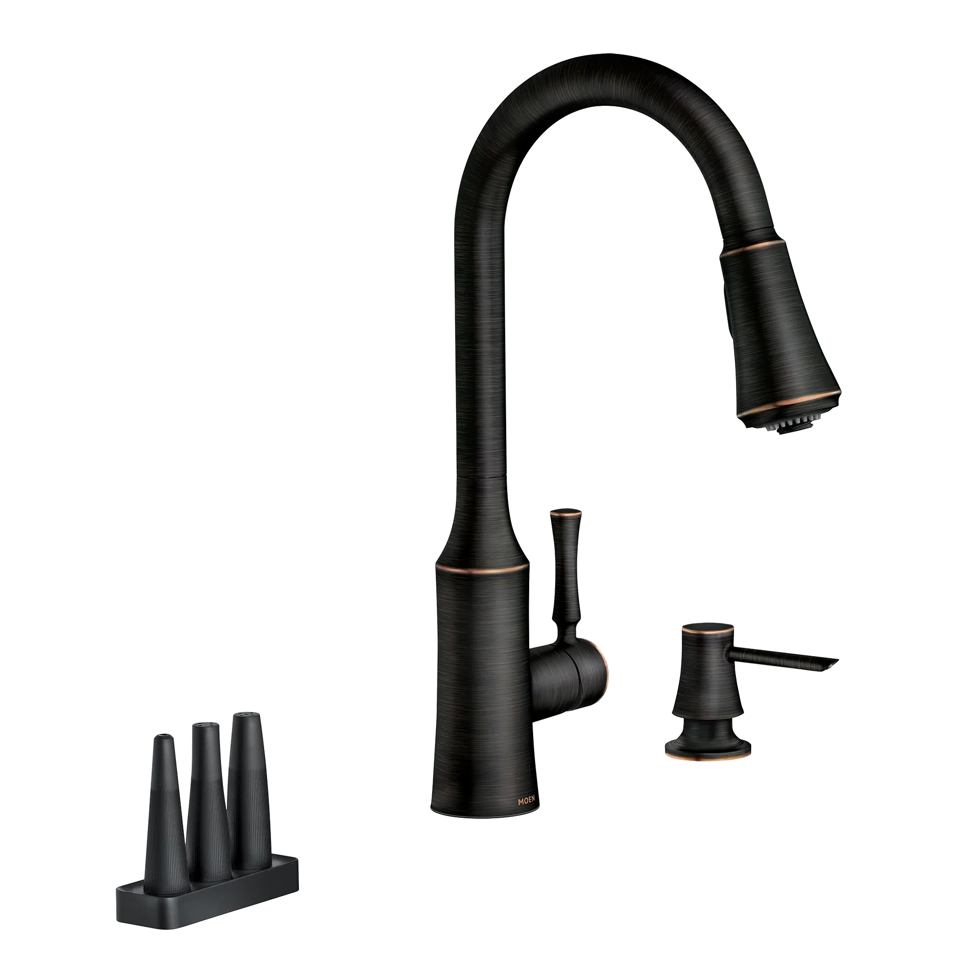 Venango Chrome One-Handle High Arc Pulldown Kitchen Faucet - Image 12