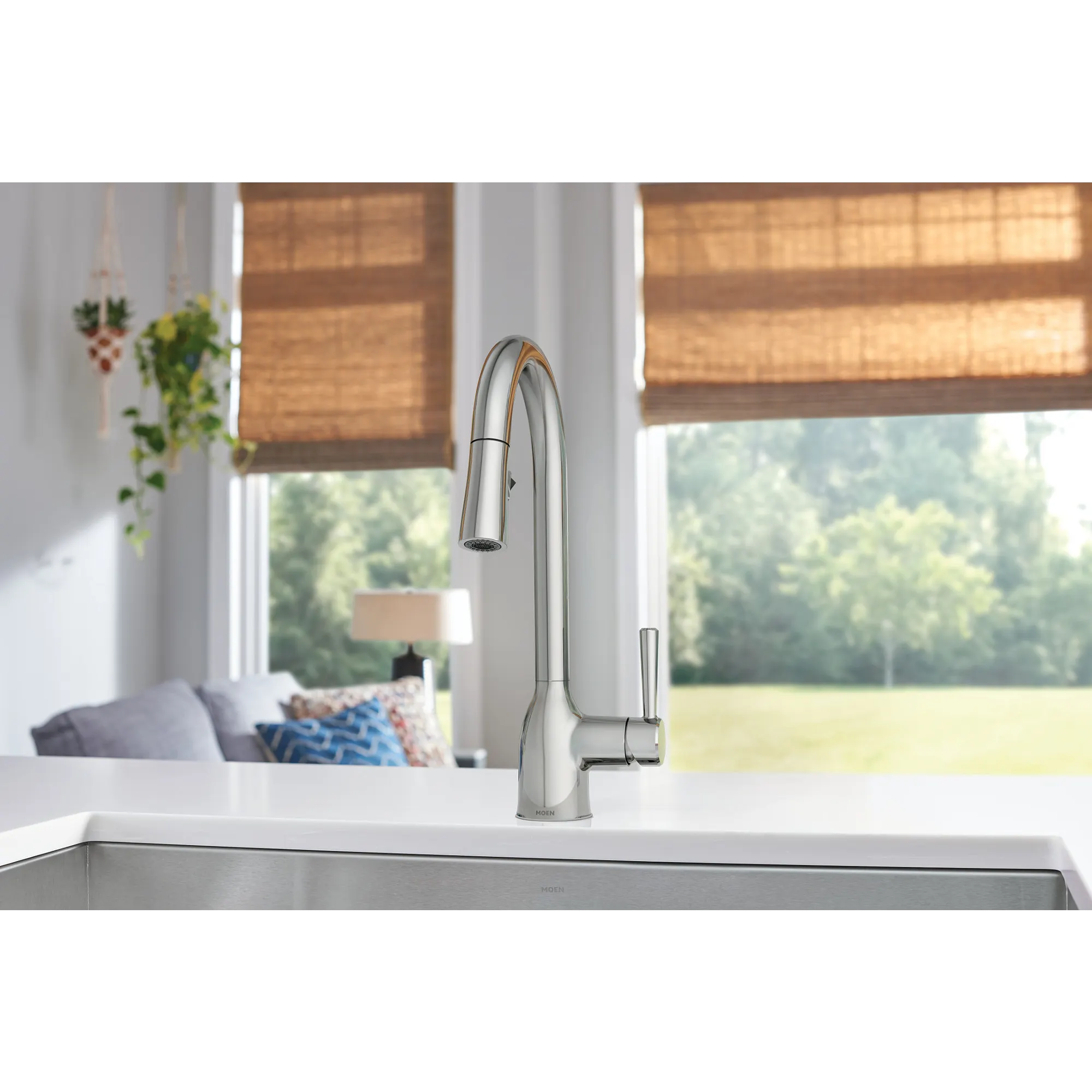 Adler One-Handle High Arc Pulldown Kitchen Faucet - Image 2