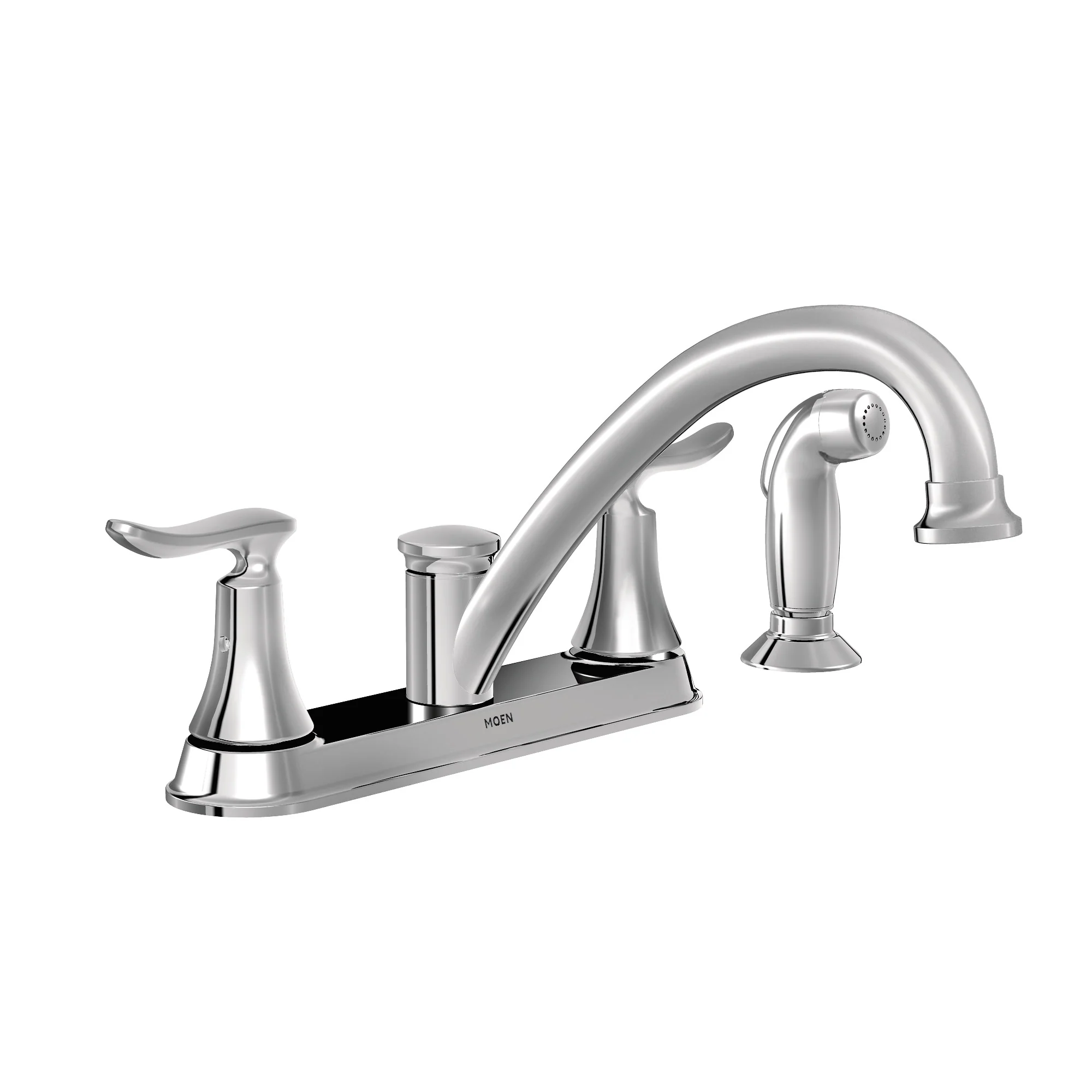 Solidad Chrome Two-Handle Low Arc Kitchen Faucet