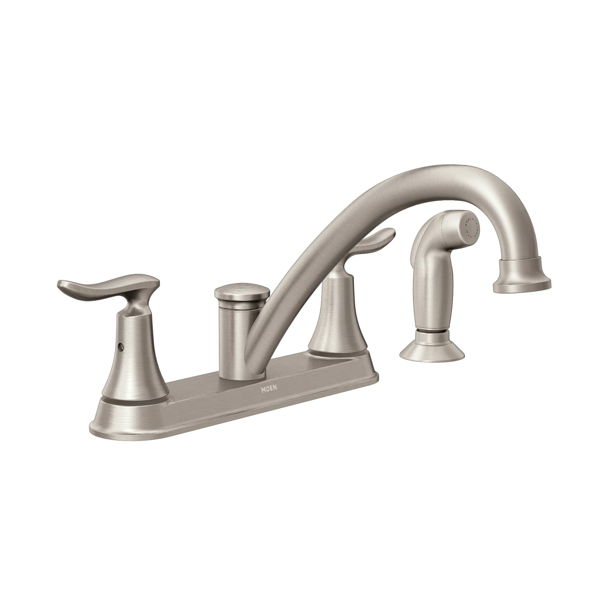 Solidad Chrome Two-Handle Low Arc Kitchen Faucet - Image 3