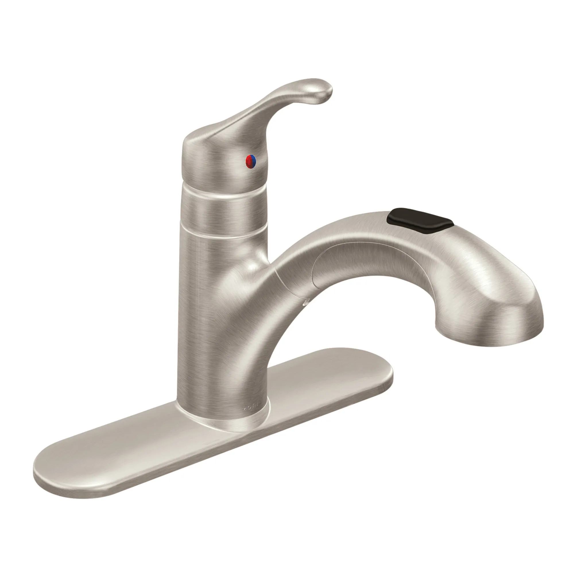 Renzo Chrome one-handle low arc pullout kitchen faucet - Image 9