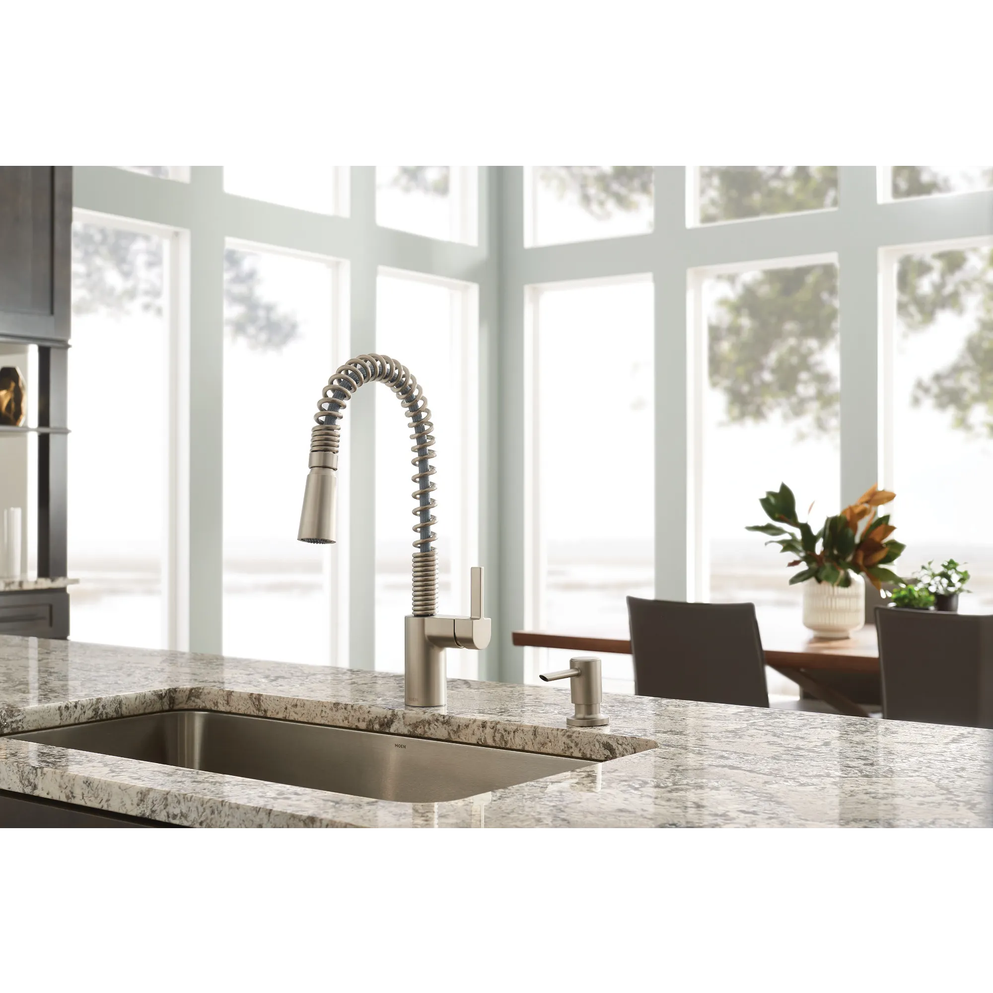 Irvine Chrome One-Handle High Arc Pulldown Kitchen Faucet - Image 17
