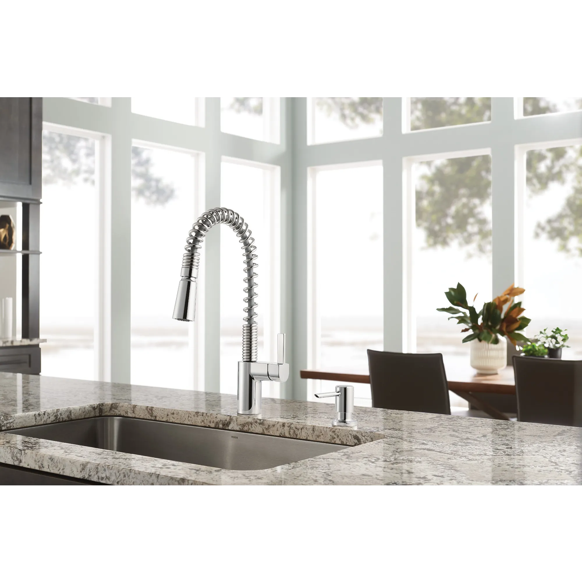 Irvine Chrome One-Handle High Arc Pulldown Kitchen Faucet - Image 7