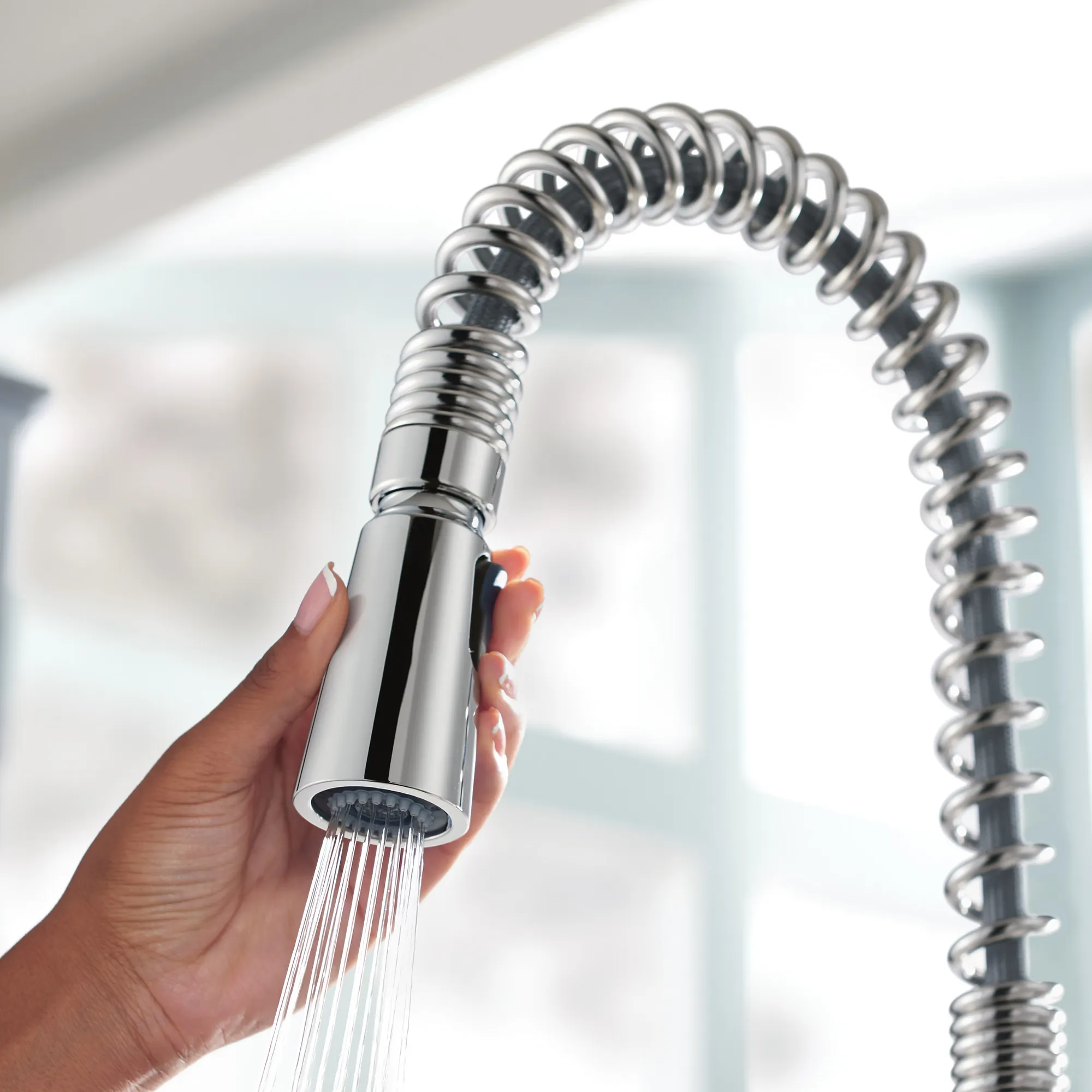 Irvine Chrome One-Handle High Arc Pulldown Kitchen Faucet - Image 9