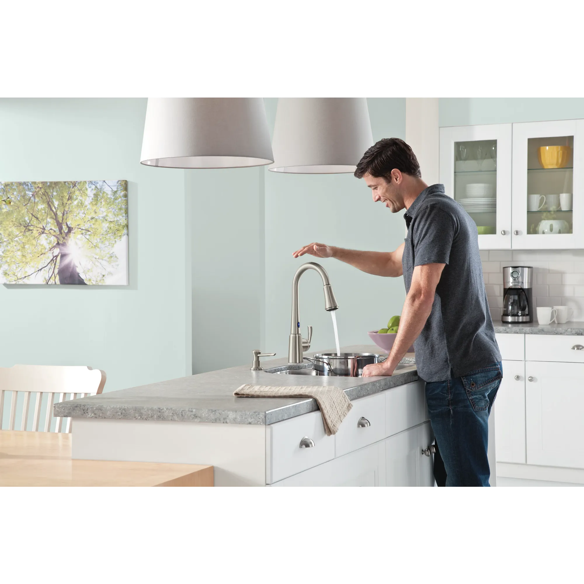 Delaney with MotionSense Spot Resist Stainless One-Handle High Arc Pulldown Kitchen Faucet - Image 8