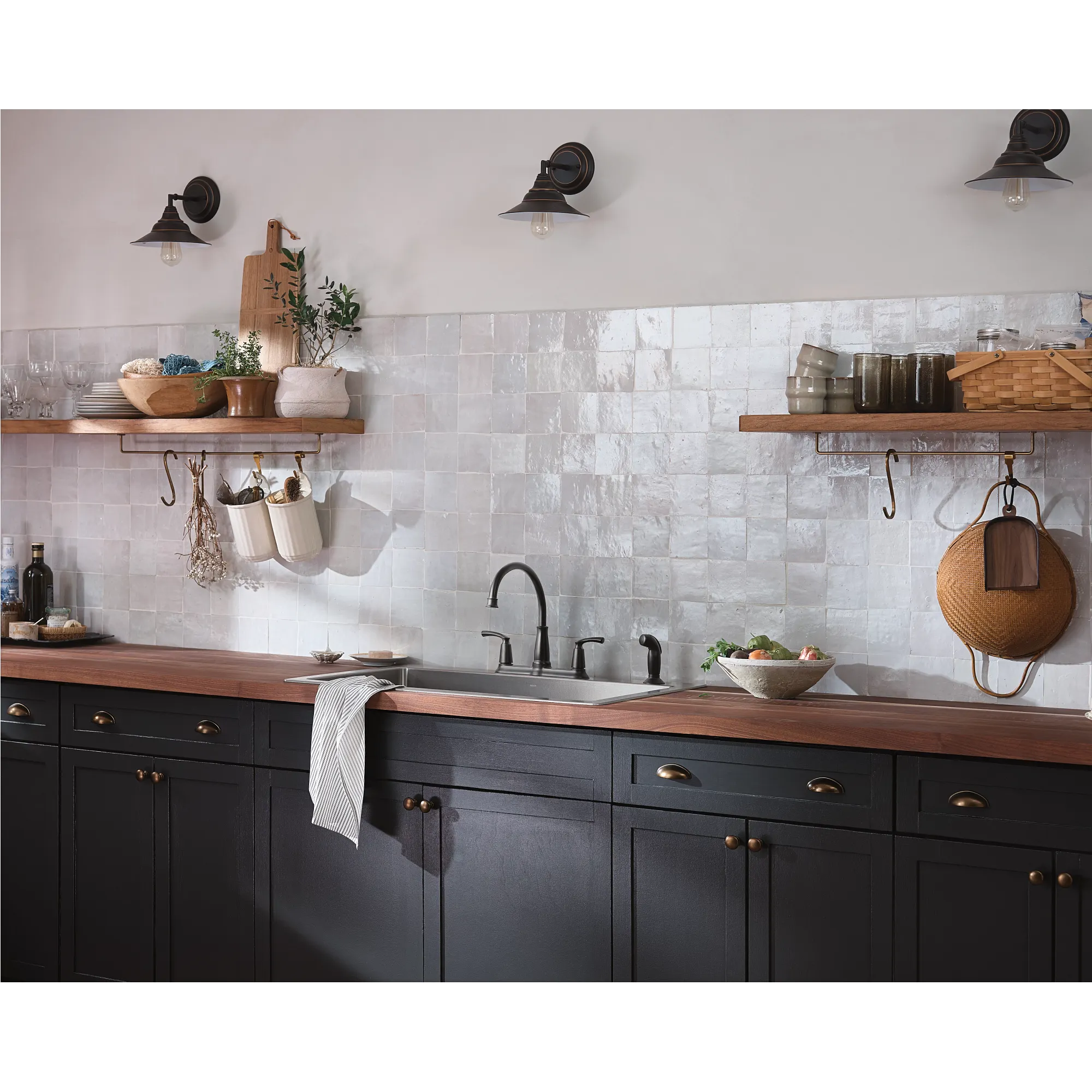 Bexley Matte black two-handle high arc kitchen faucet - Image 4