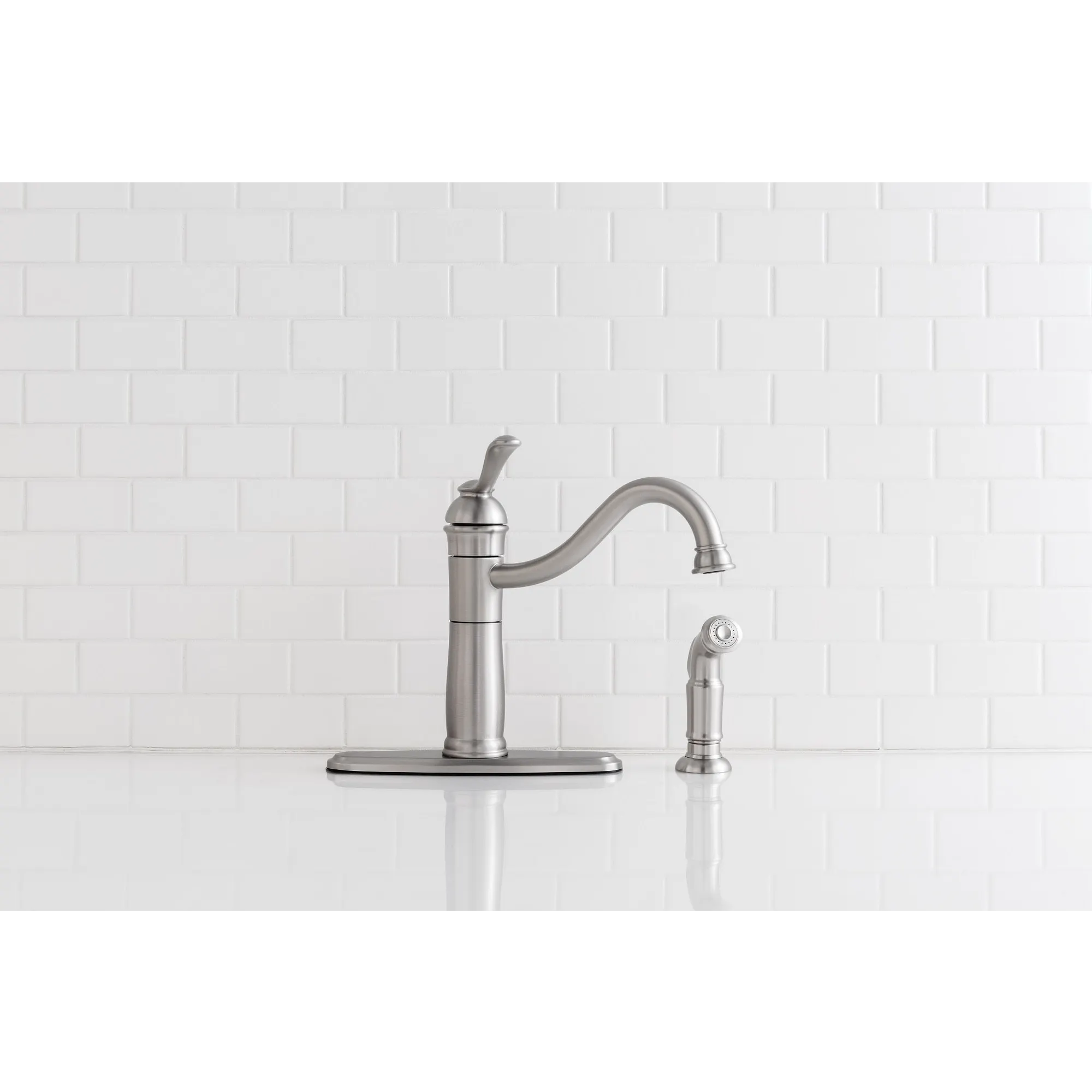 Walden Spot Resist Stainless (MB) One-Handle High Arc Kitchen Faucet - Image 6