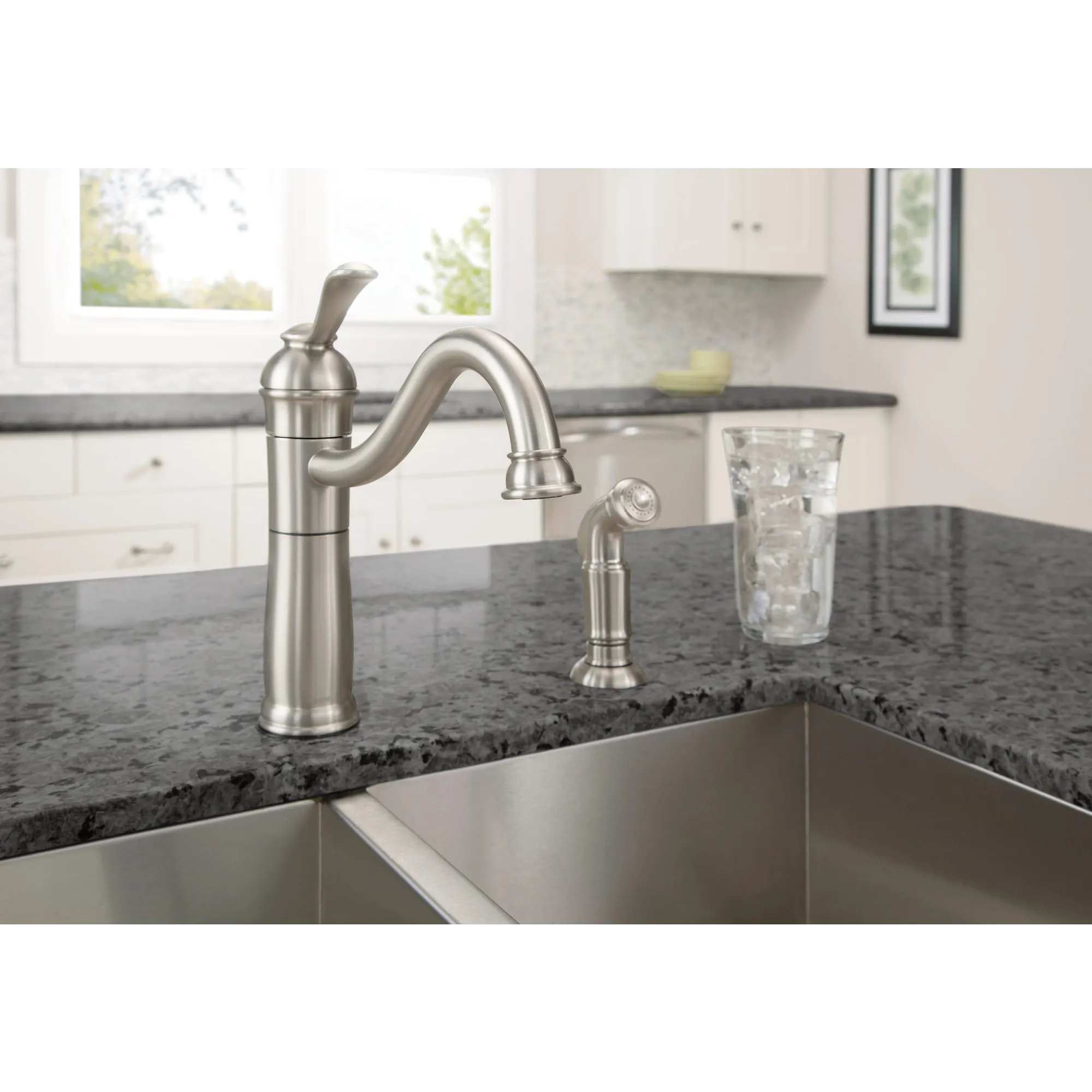 Walden Spot Resist Stainless (MB) One-Handle High Arc Kitchen Faucet - Image 7