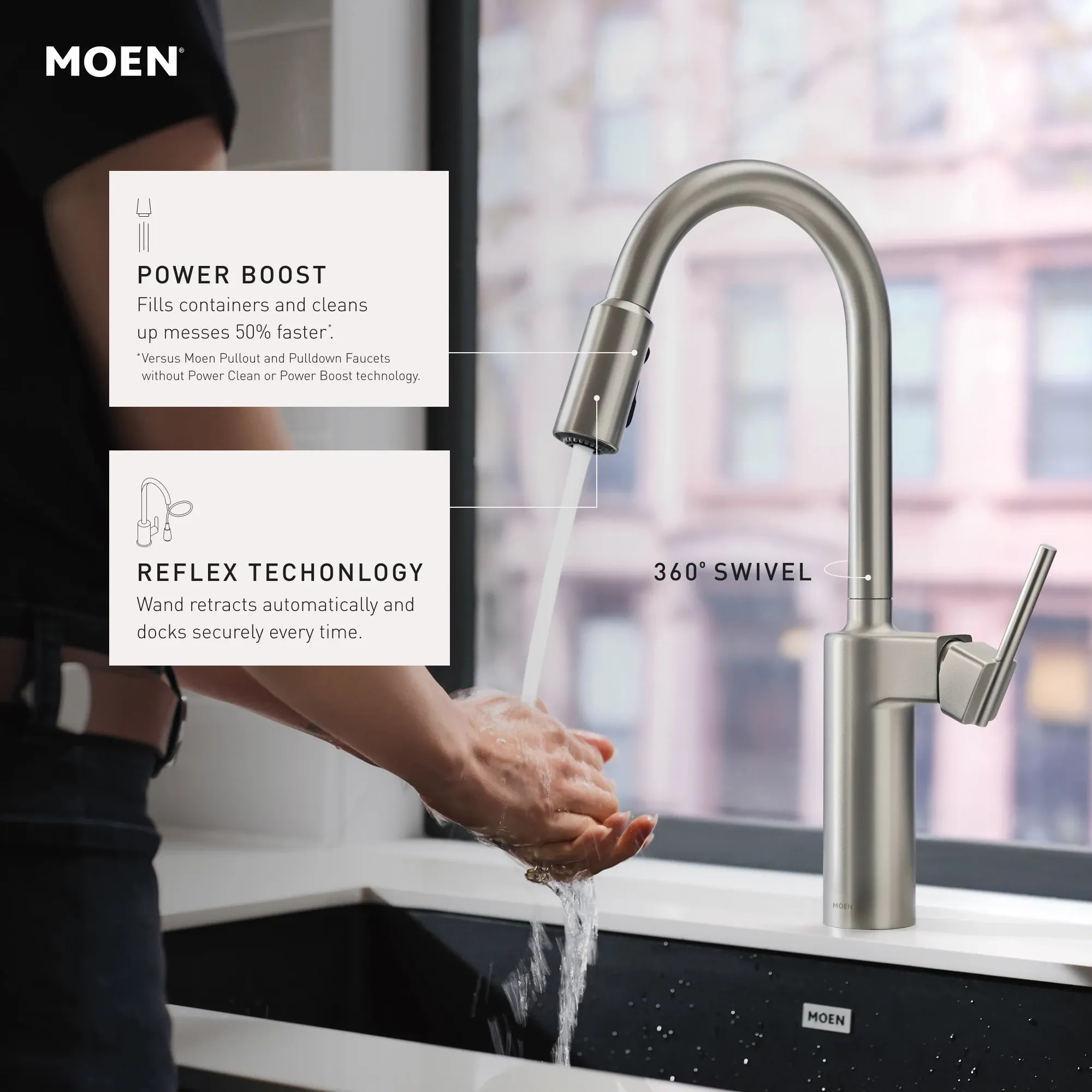 Inara One-handle High Arc Pulldown Kitchen Faucet - Image 22