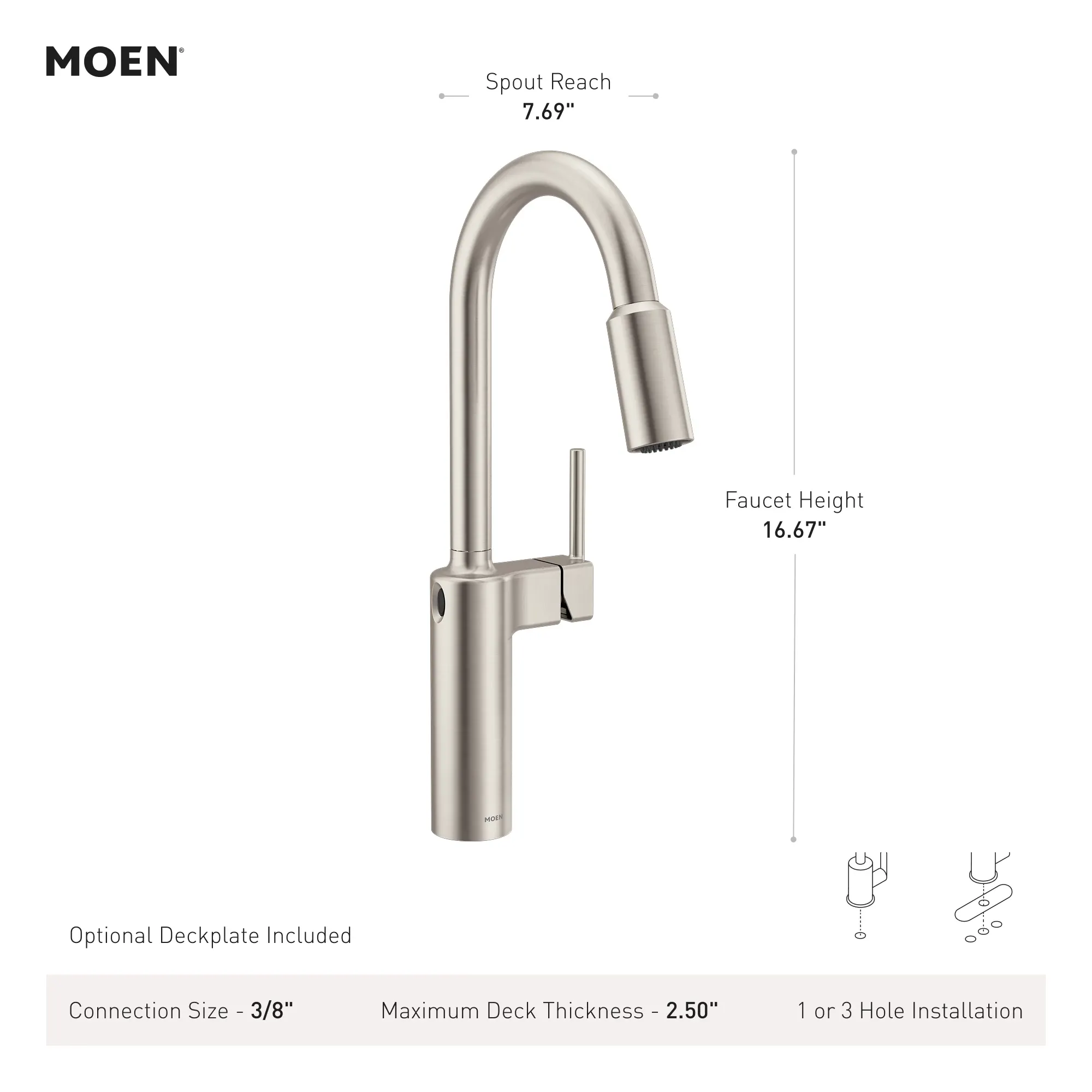 Inara MotionSense Wave One-Handle Pulldown Touchless Kitchen Faucet - Image 6