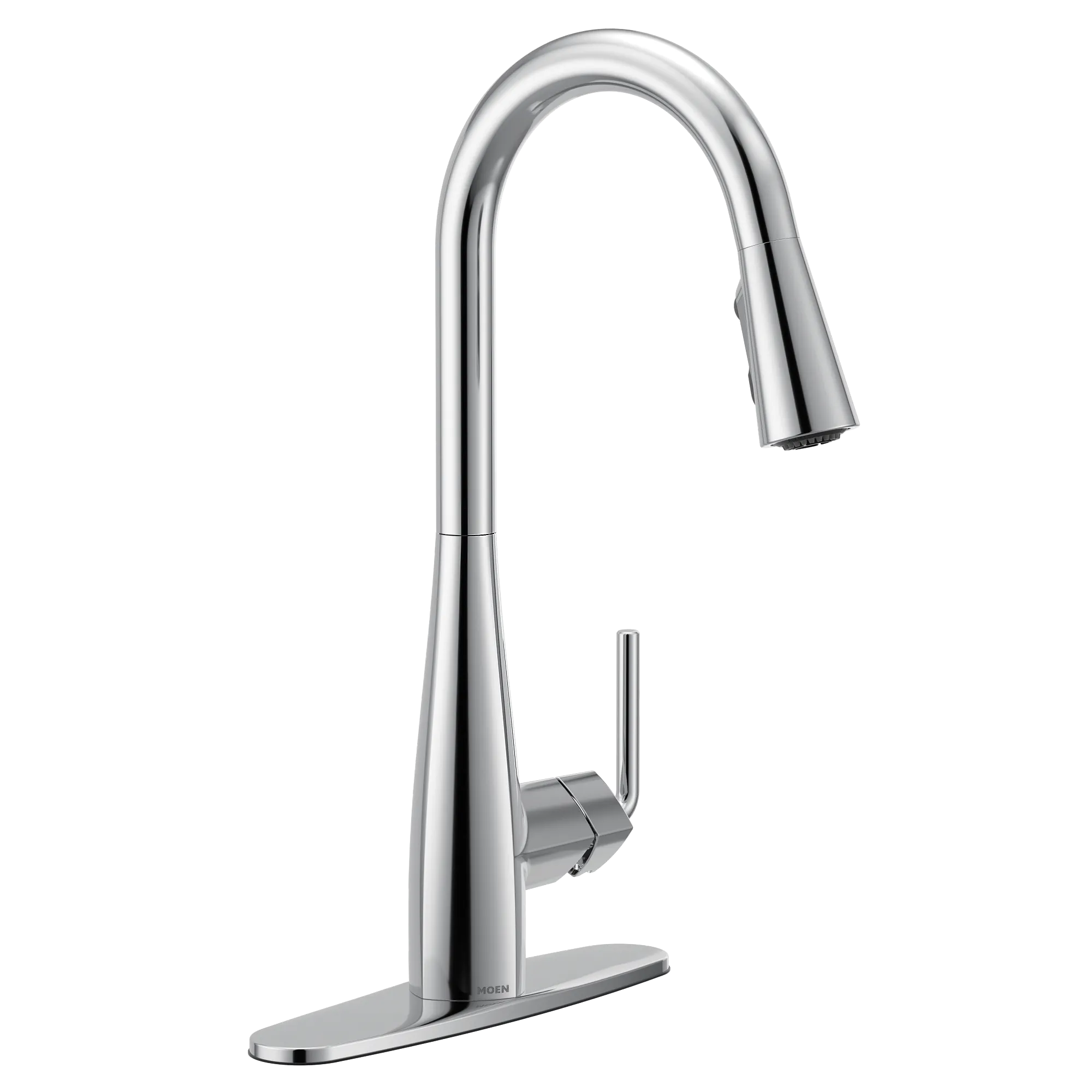 Maureen Chrome one-handle high arc pulldown kitchen faucet - Image 3