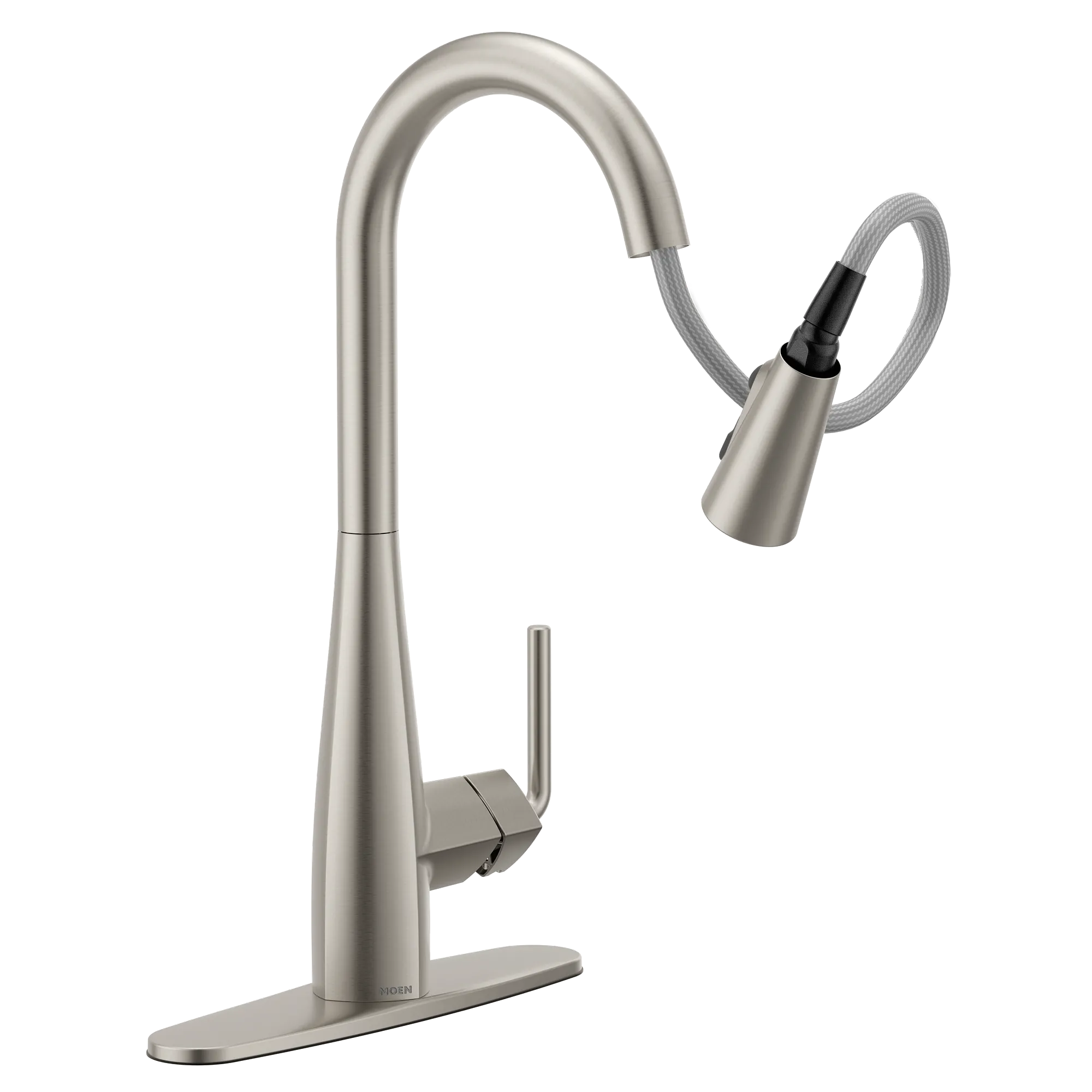 Maureen Chrome one-handle high arc pulldown kitchen faucet - Image 30