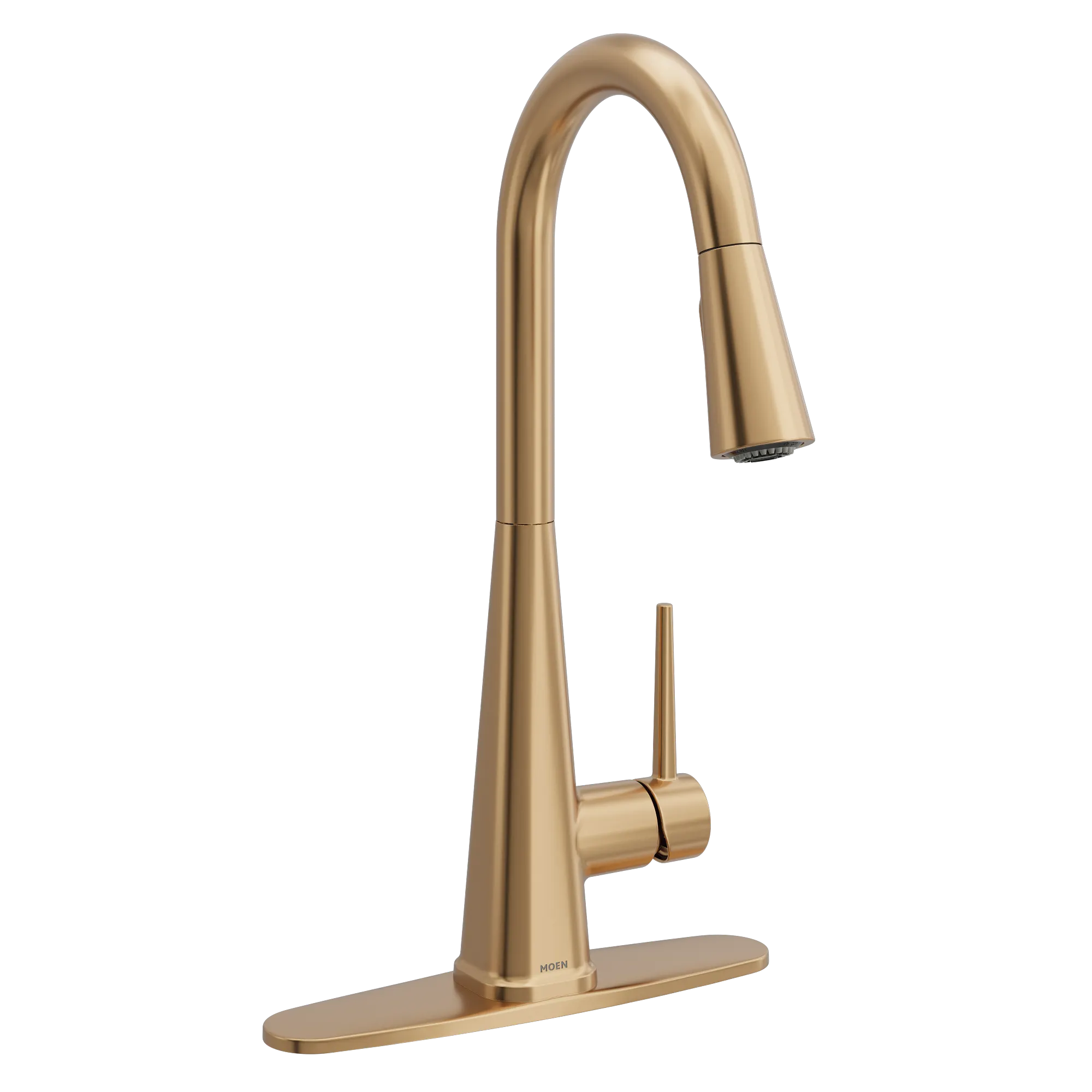 Swyre Bronzed gold one-handle high arc pulldown kitchen faucet - Image 3