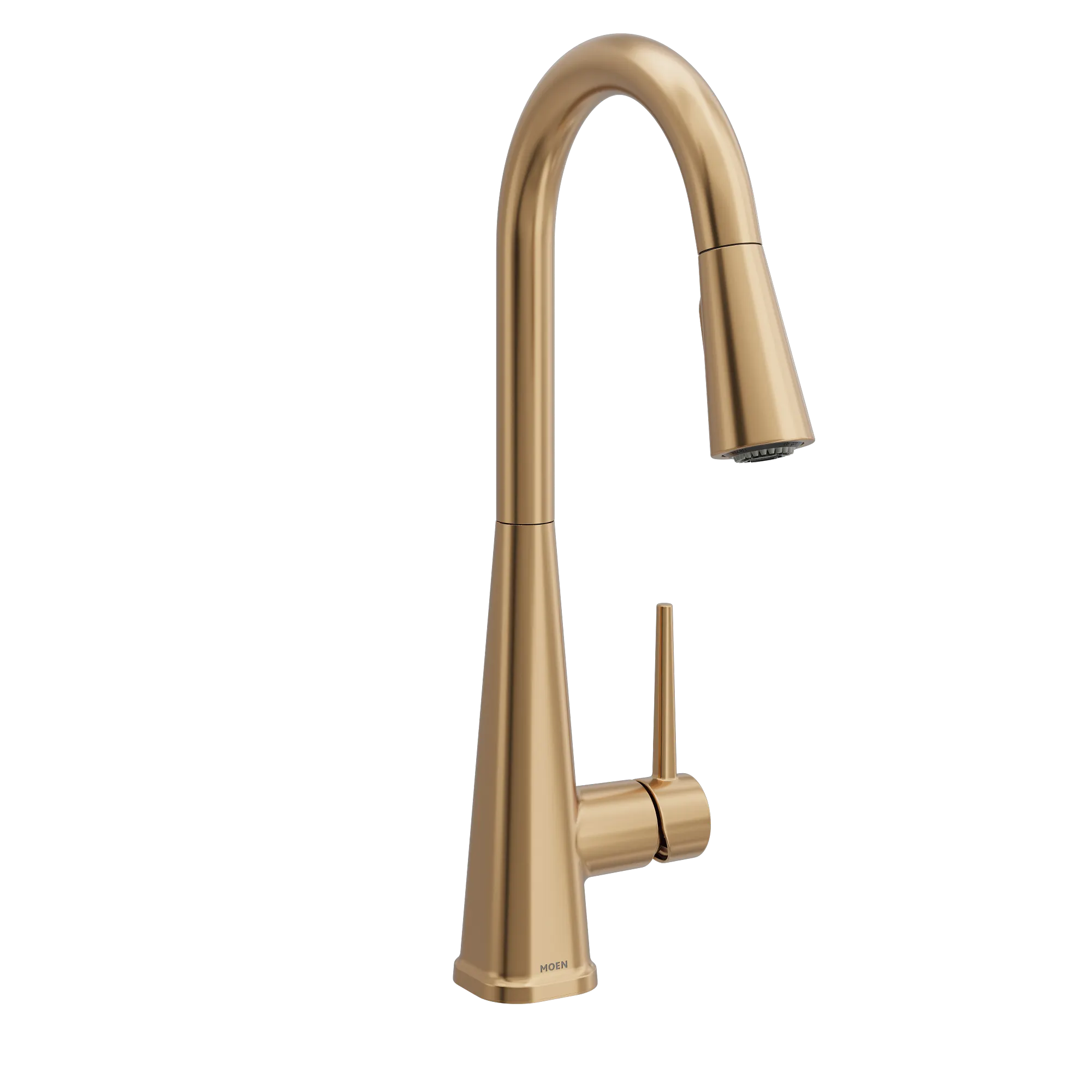 Swyre Bronzed gold one-handle high arc pulldown kitchen faucet - Image 4