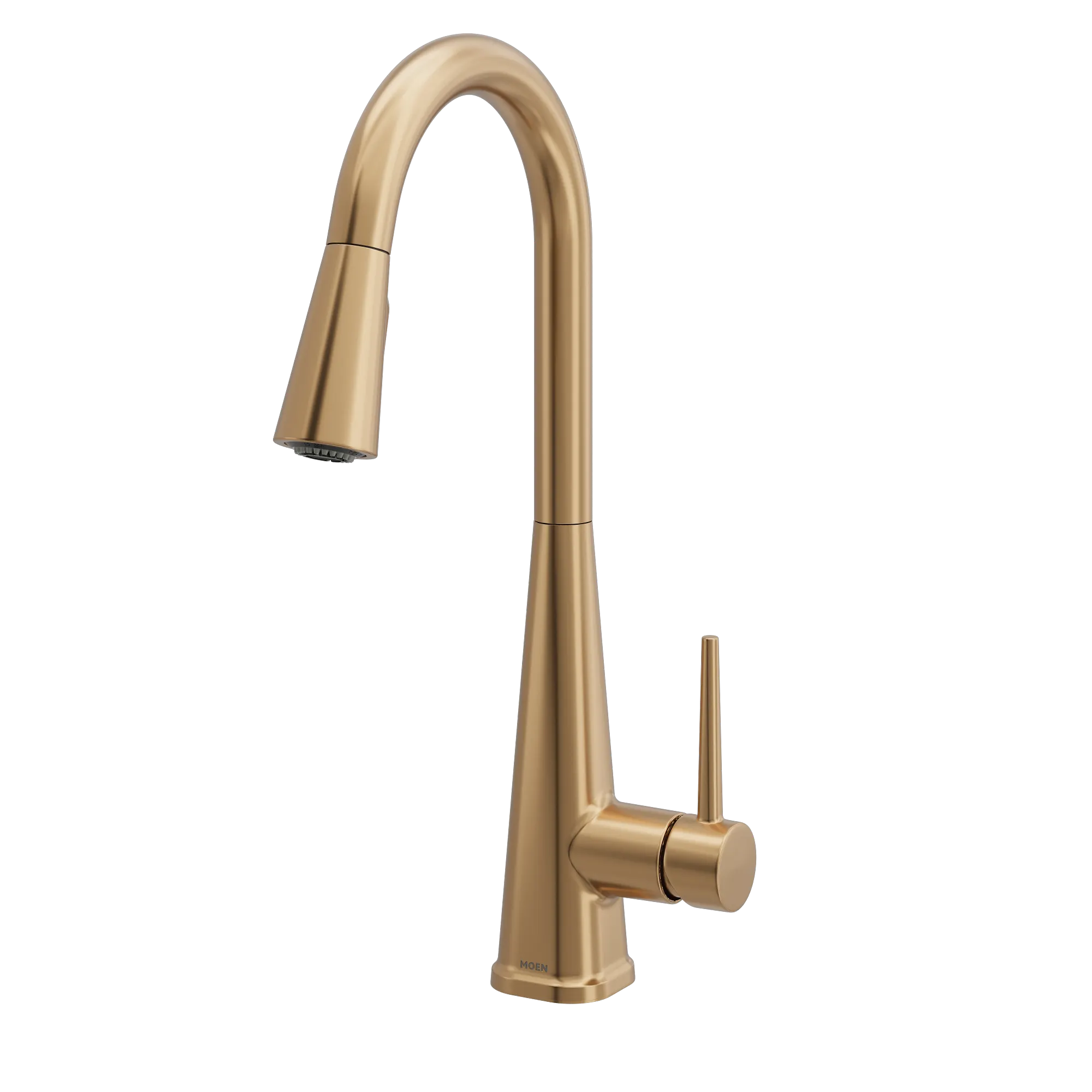 Swyre Bronzed gold one-handle high arc pulldown kitchen faucet - Image 5
