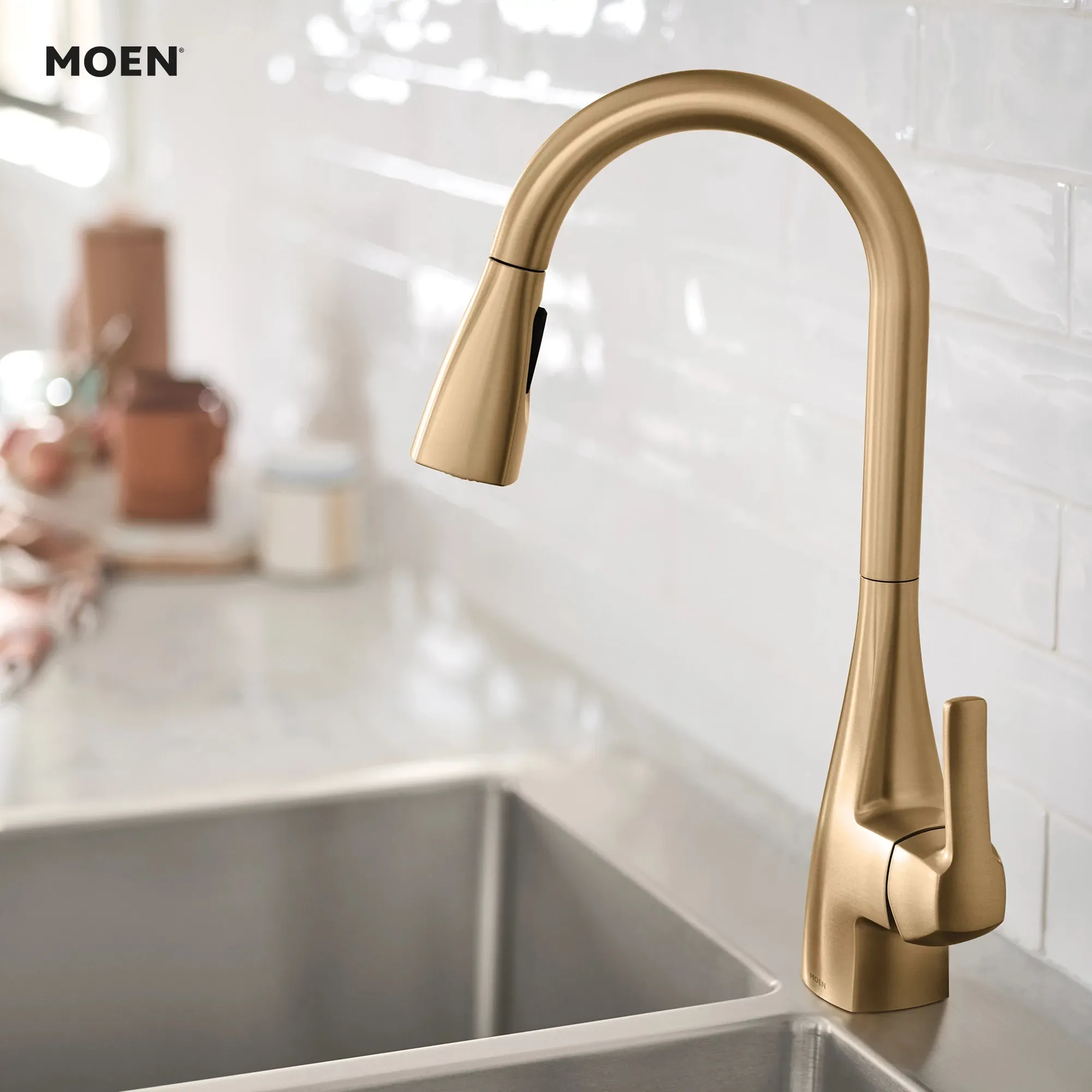 Kiran One-handle High Arc Pulldown Kitchen Faucet - Image 36