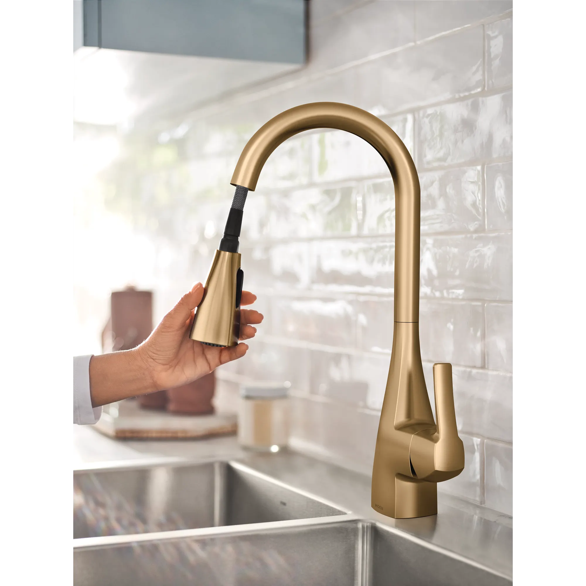 Kiran One-handle High Arc Pulldown Kitchen Faucet - Image 44