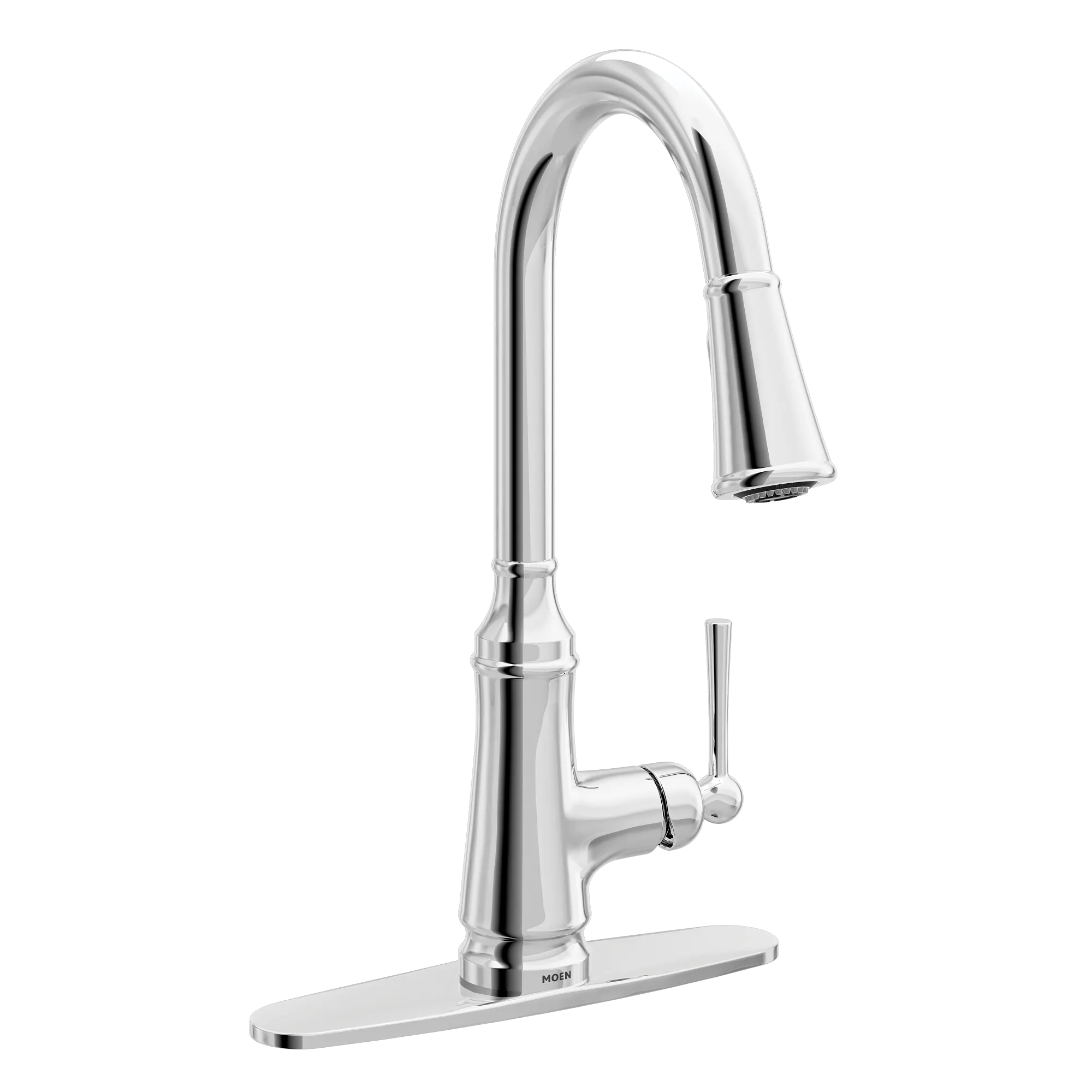 Jaslynn Chrome one-handle high arc pulldown kitchen faucet - Image 3