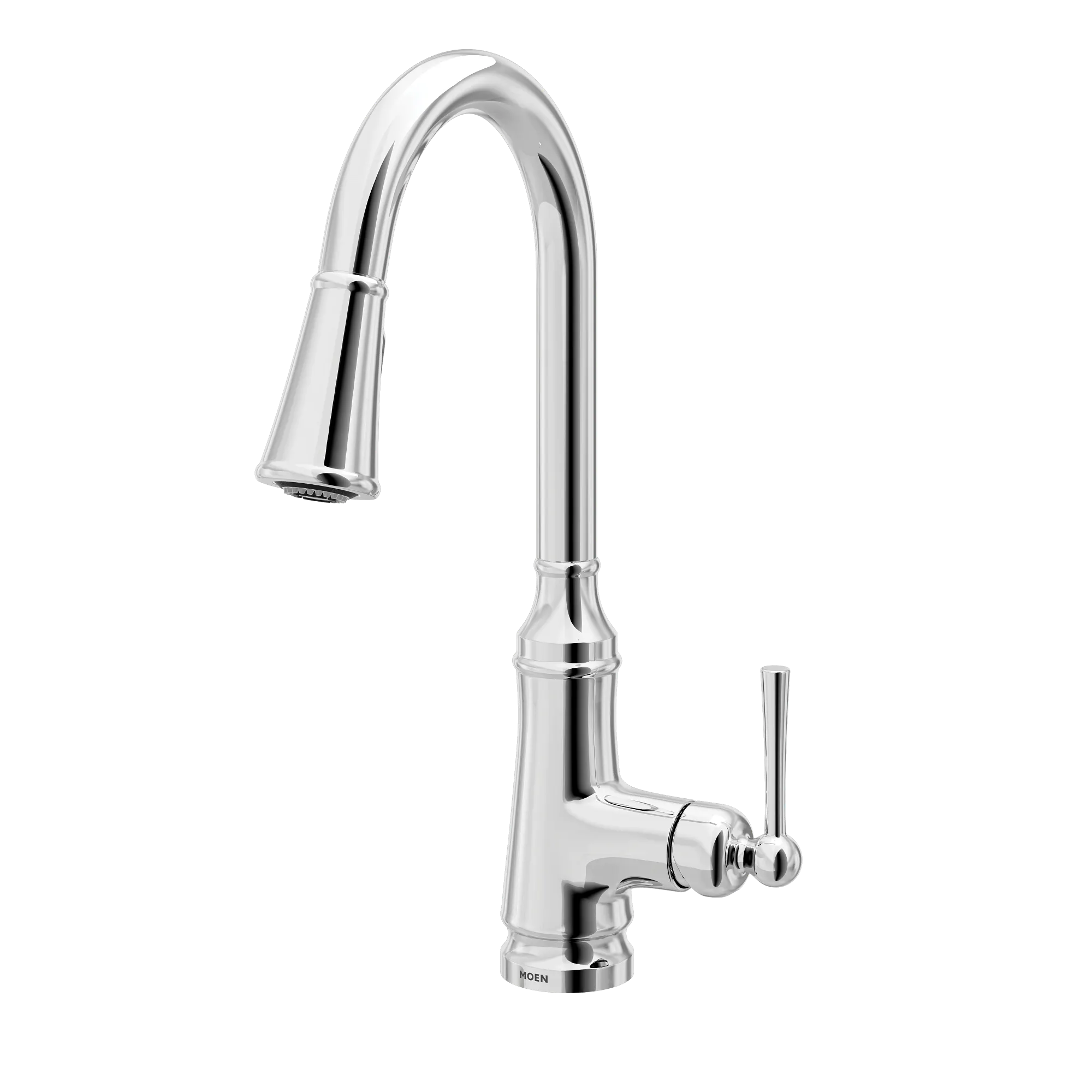 Jaslynn Chrome one-handle high arc pulldown kitchen faucet - Image 4