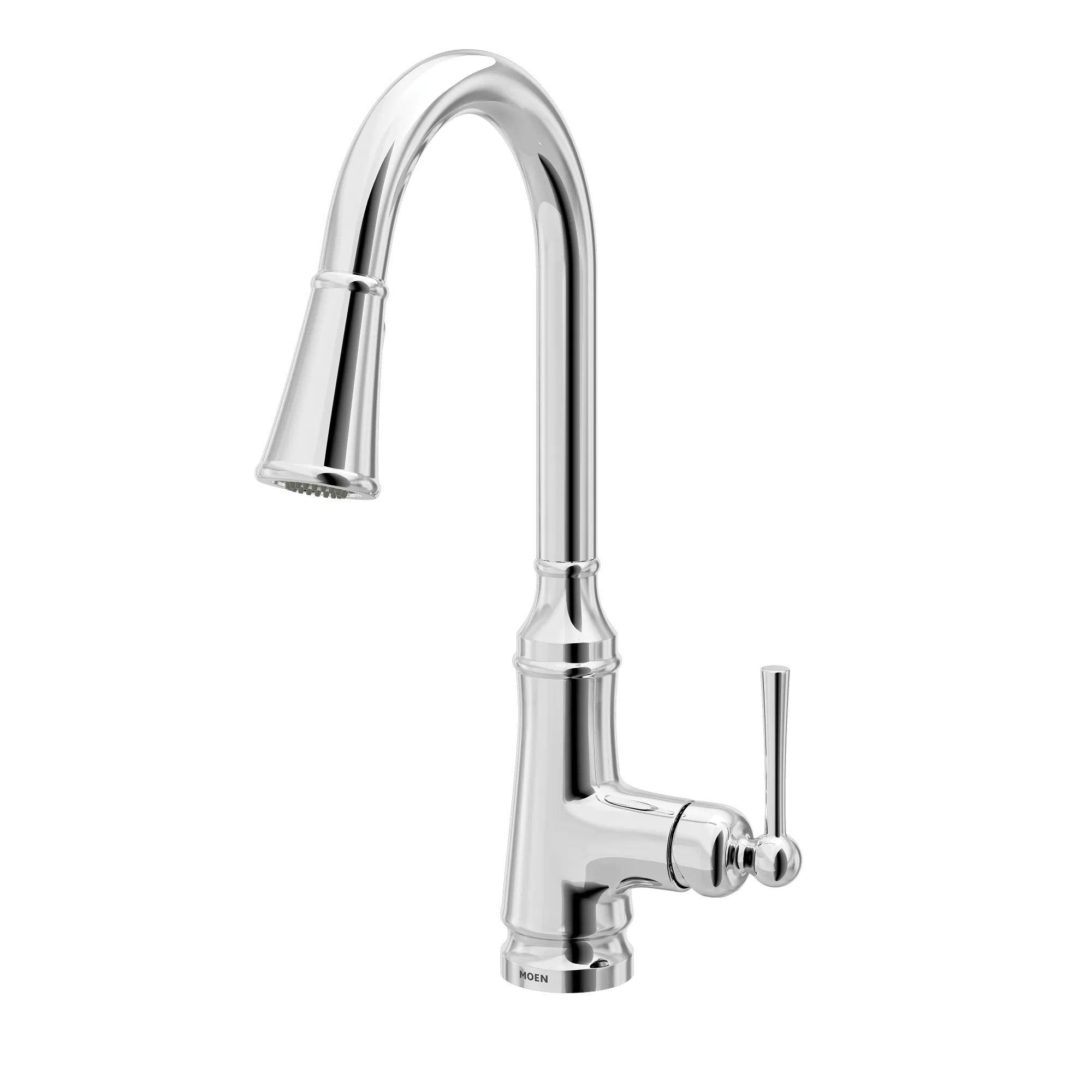 Jaslynn Chrome one-handle high arc pulldown kitchen faucet - Image 4