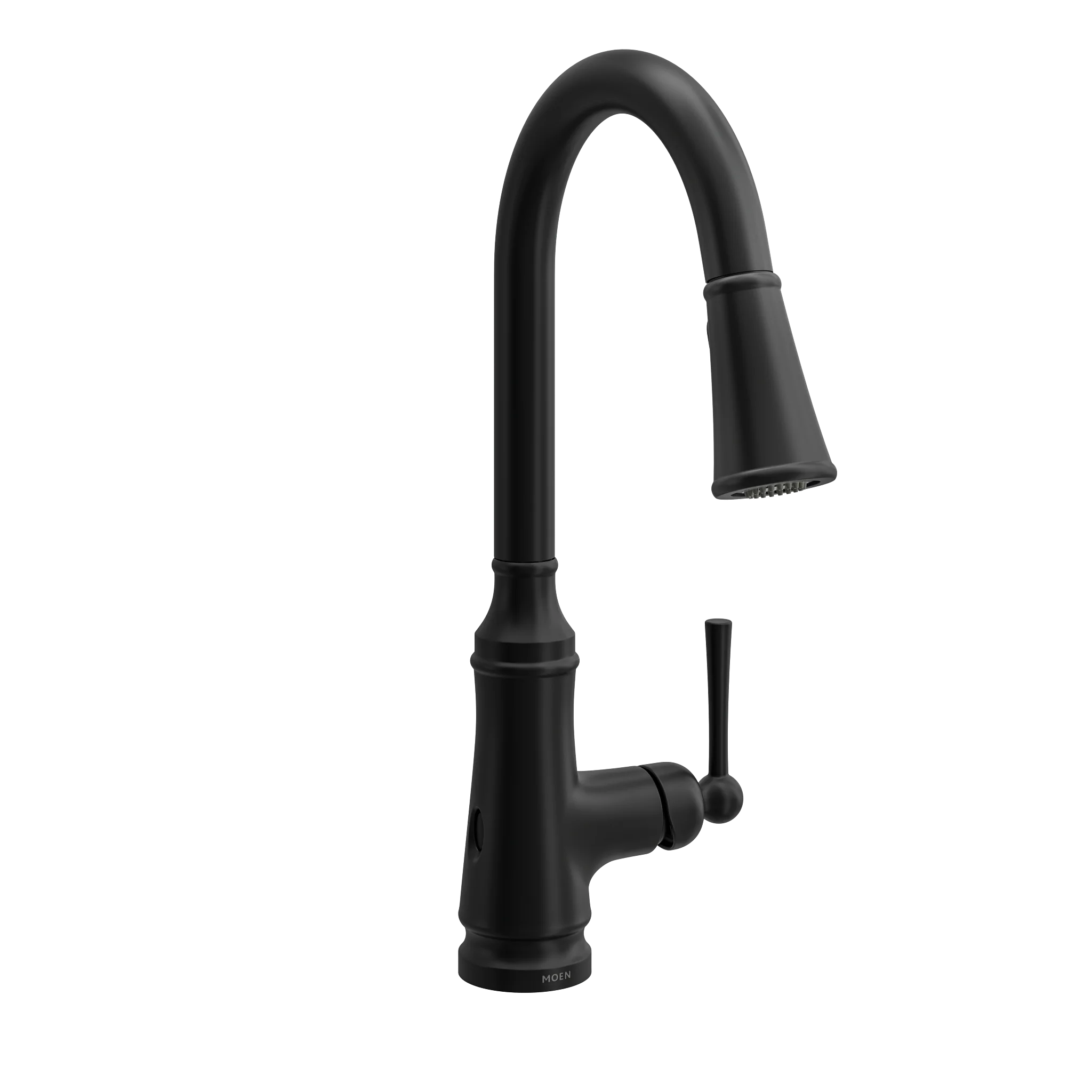 Jaslynn Matte black one-handle high arc pulldown kitchen faucet