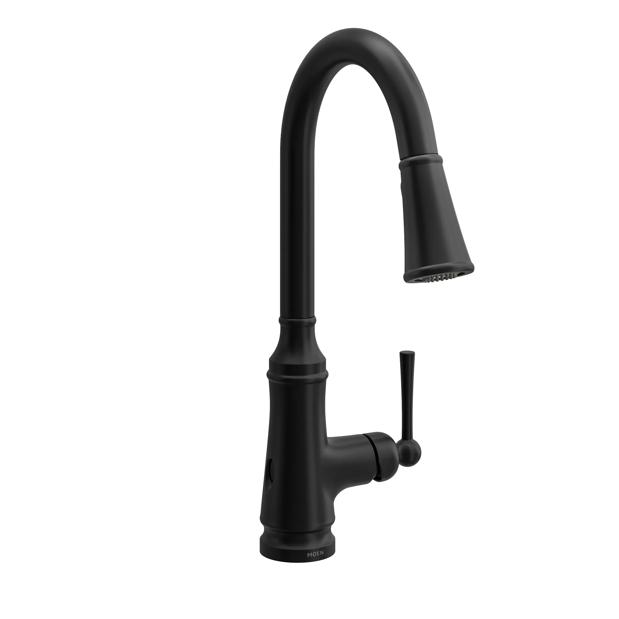 Jaslynn Matte black one-handle high arc pulldown kitchen faucet - Image 5