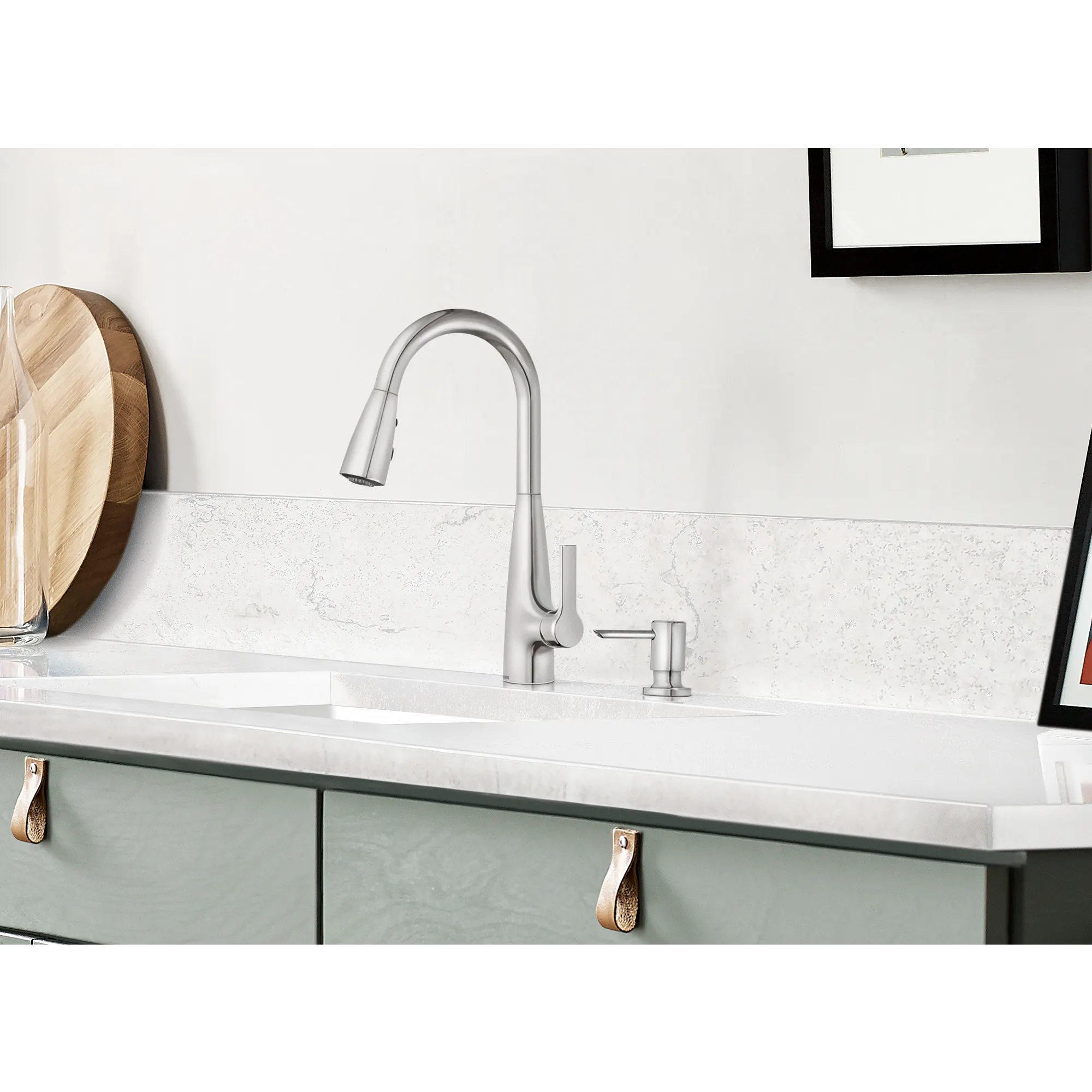 Haelyn One-Handle High Arc Pulldown Kitchen Faucet - Image 3