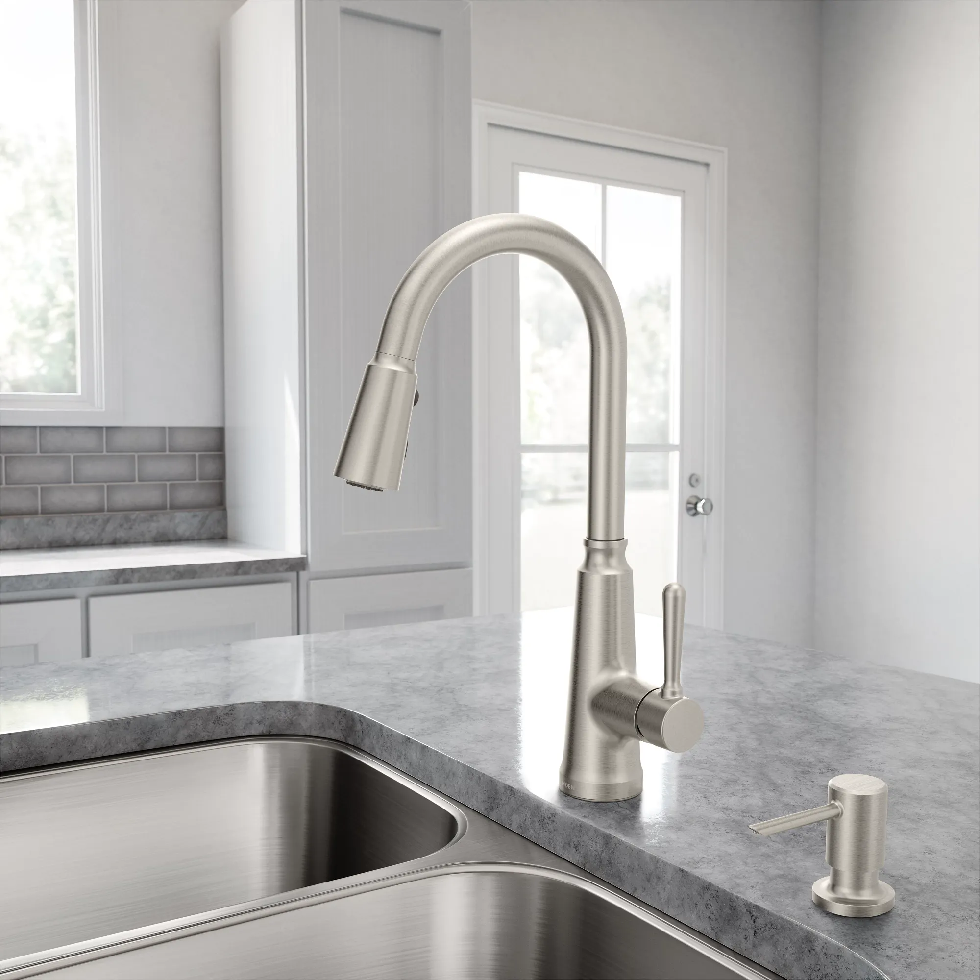 Trew One-Handle High Arc Pulldown Kitchen Faucet - Image 9