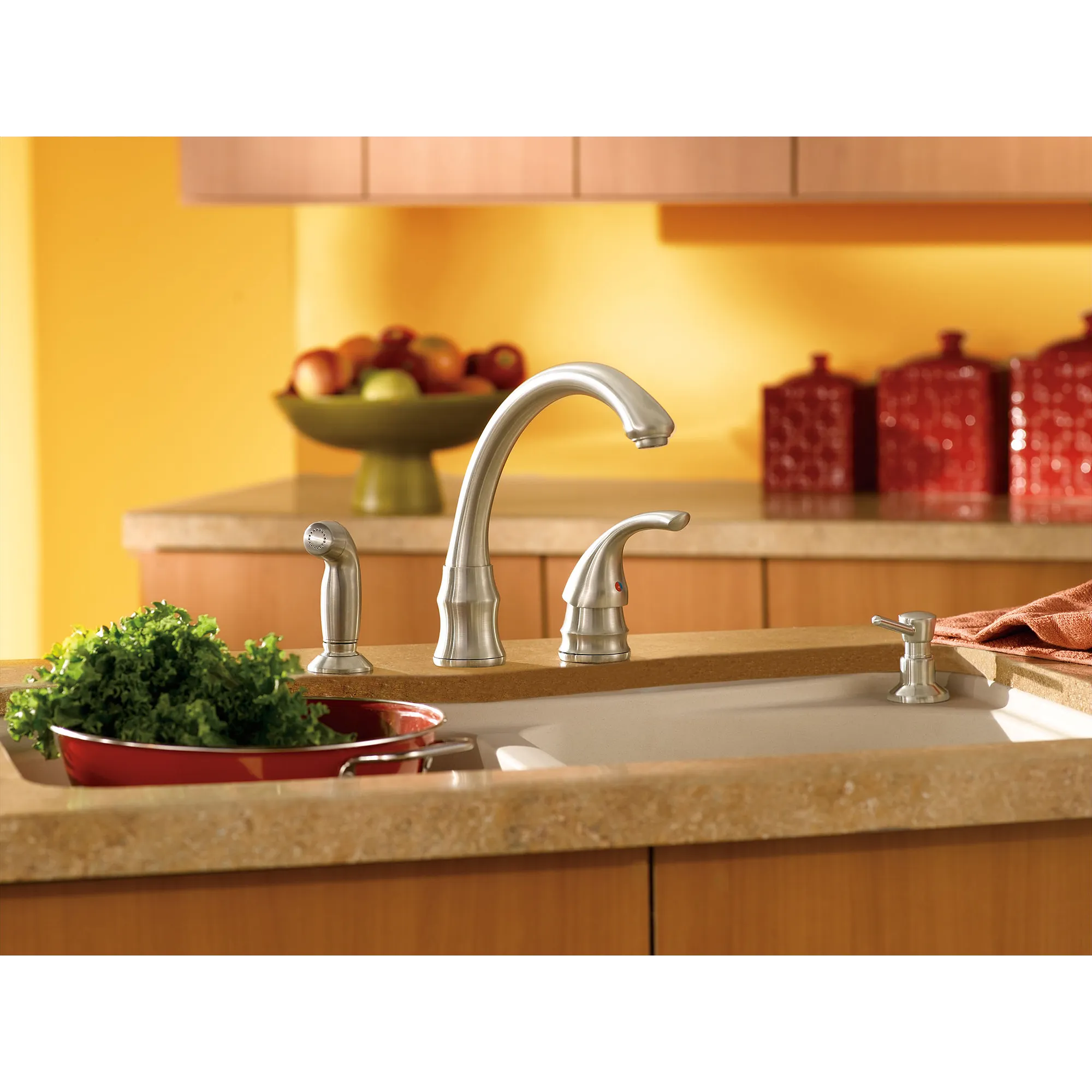 Adeline Chrome one-handle high arc kitchen faucet - Image 6