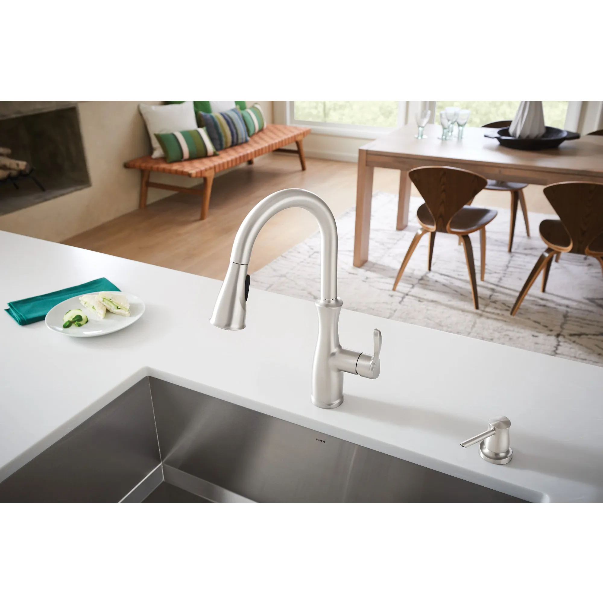 Nellis Spot Resist Stainless One-Handle Kitchen Faucet - Image 2