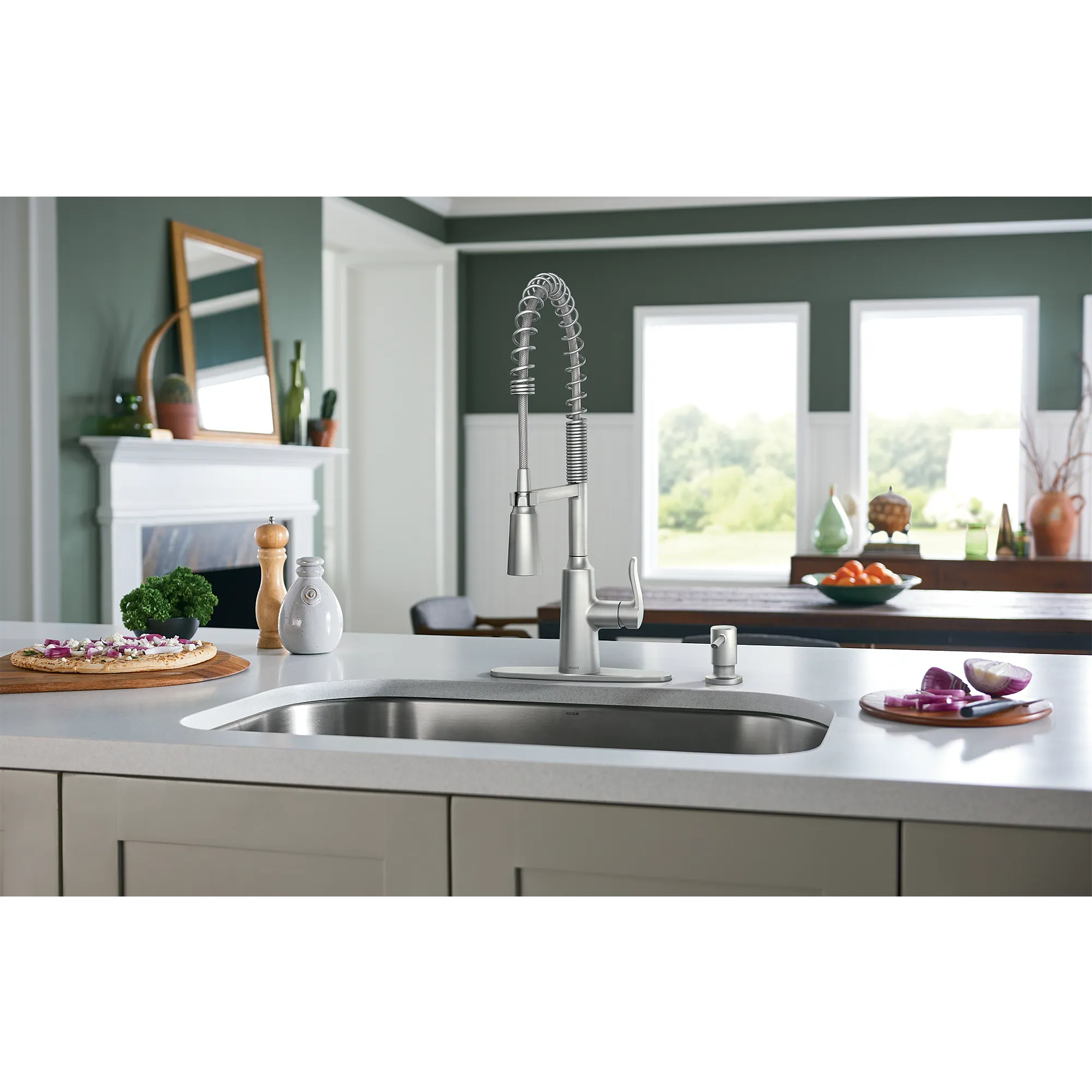 Edwyn One-Handle Pre-Rinse Spring Pulldown Kitchen Faucet - Image 19