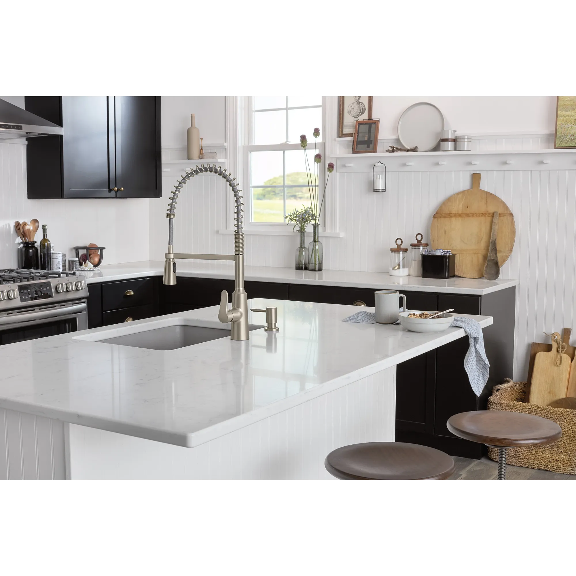 Edwyn One-Handle Pre-Rinse Spring Pulldown Kitchen Faucet - Image 25