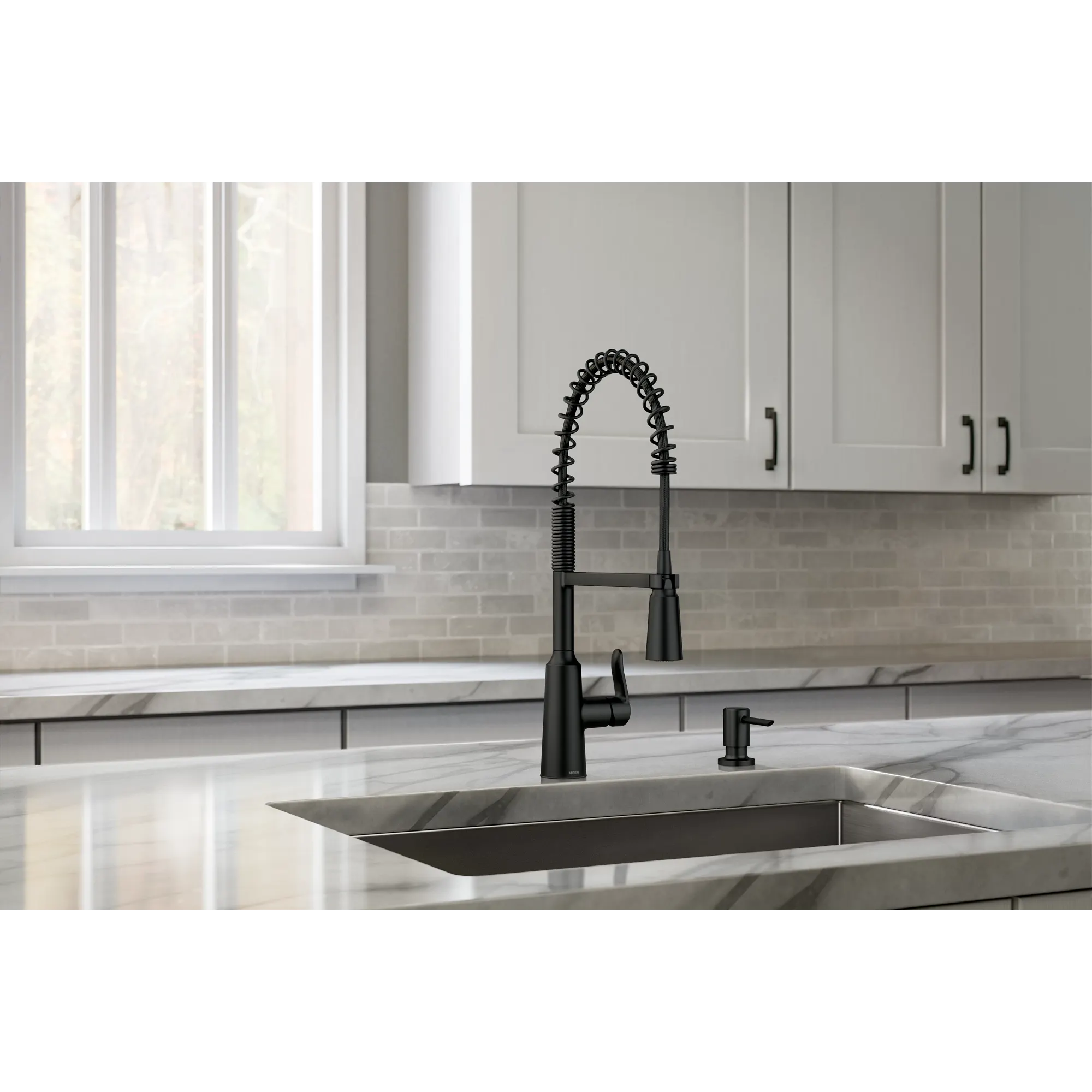 Edwyn One-Handle Pre-Rinse Spring Pulldown Kitchen Faucet - Image 7