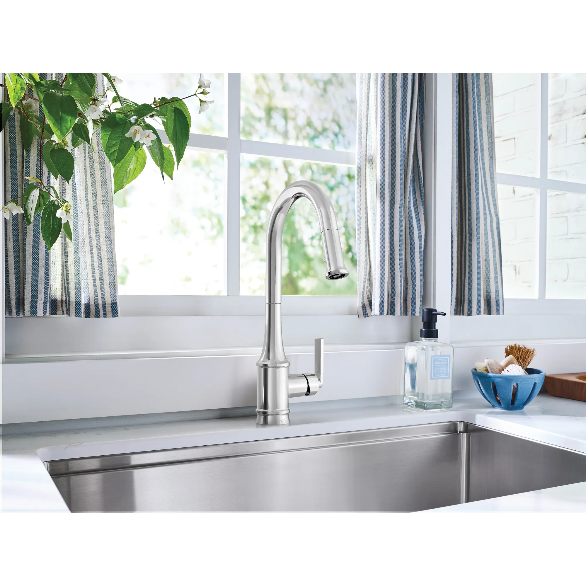 Judith One-Handle High Arc Pulldown Kitchen Faucet - Image 9