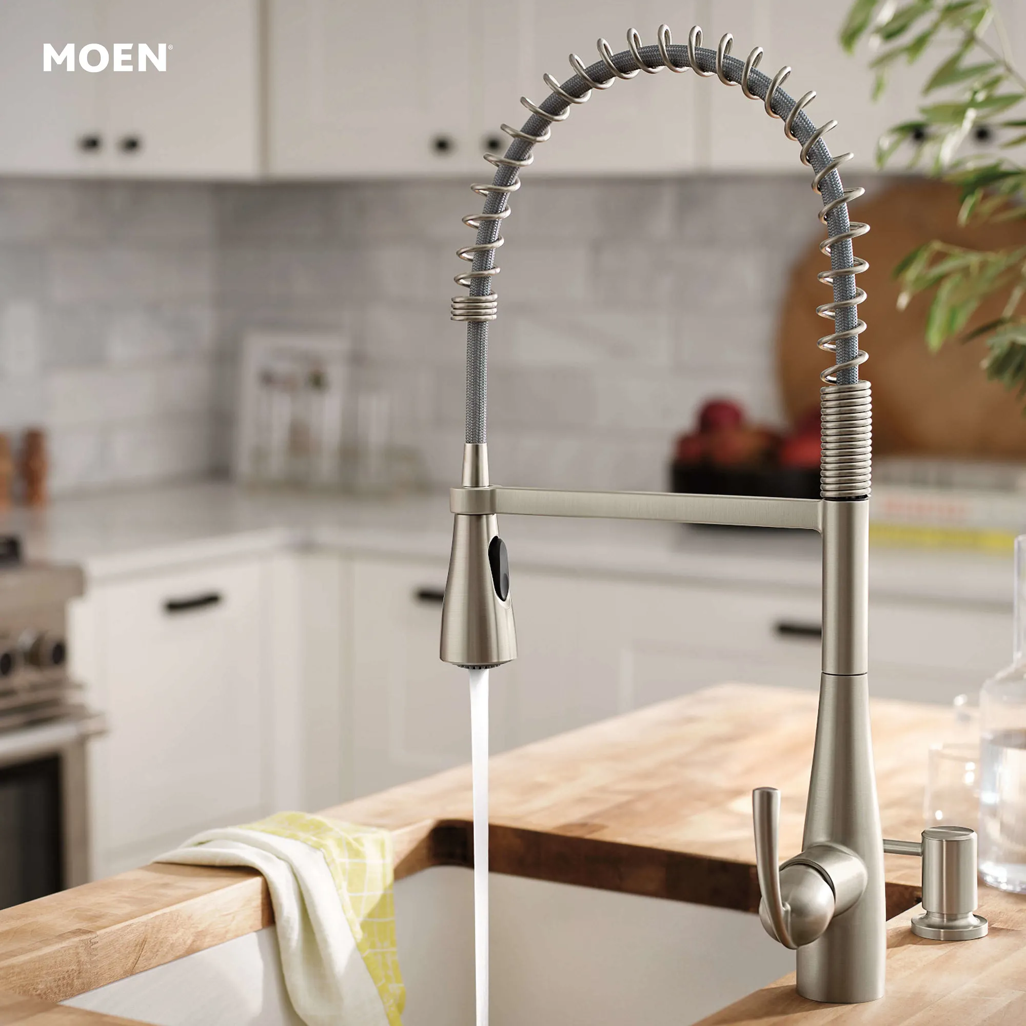 Essie One-Handle High Arc Pre-Rinse Spring Pulldown Kitchen Faucet - Image 16